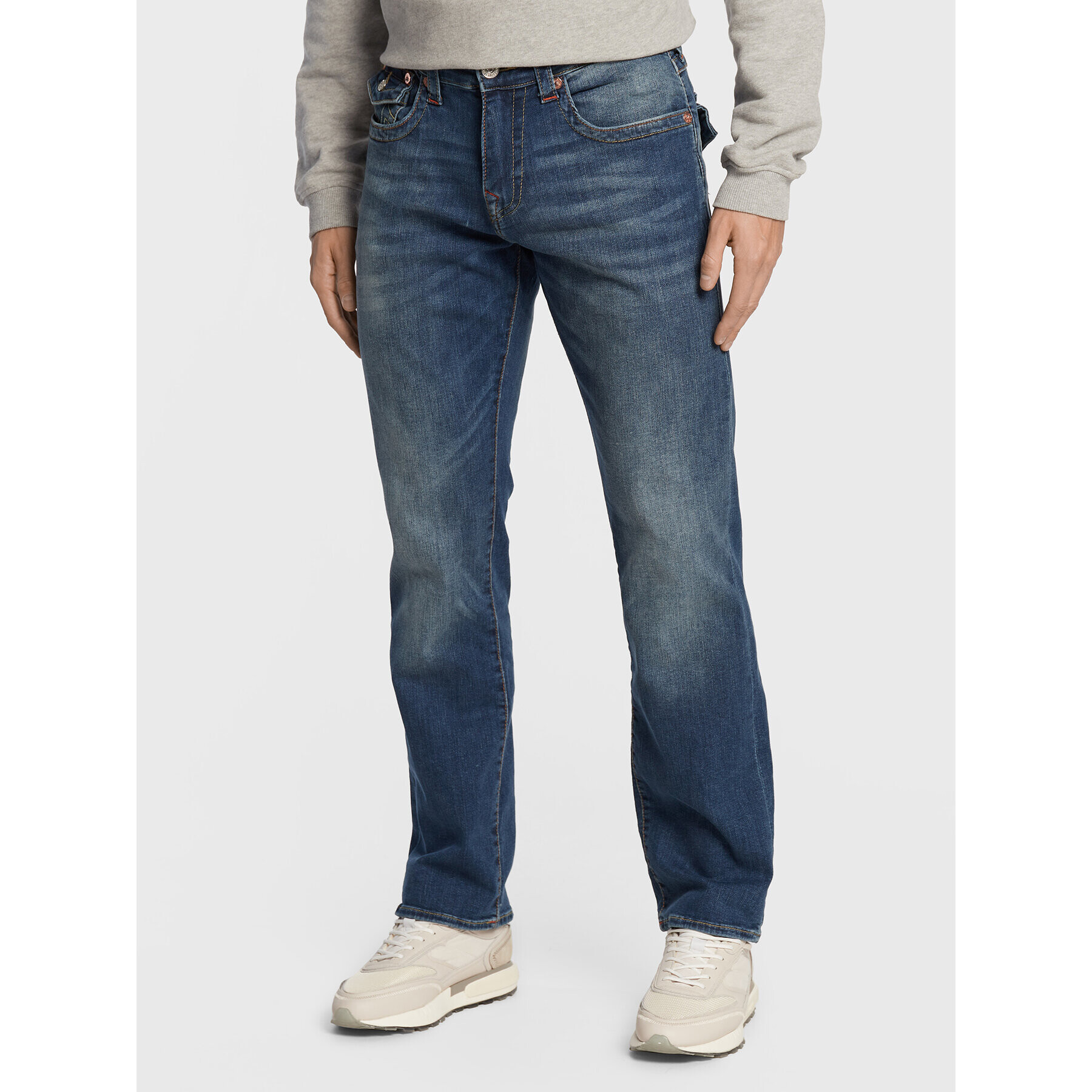 True Religion Jeansy Ricky 105447 Modrá Straight Fit - Pepit.cz