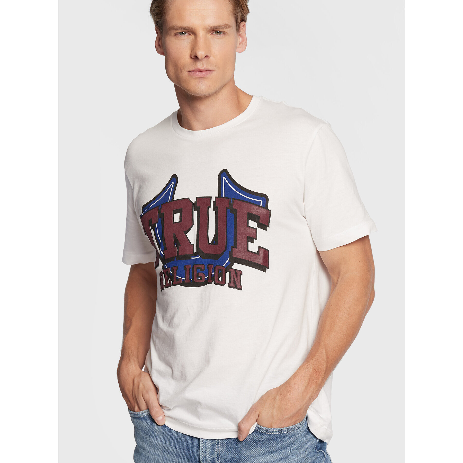 True Religion T-Shirt 106316 Bílá Regular Fit - Pepit.cz