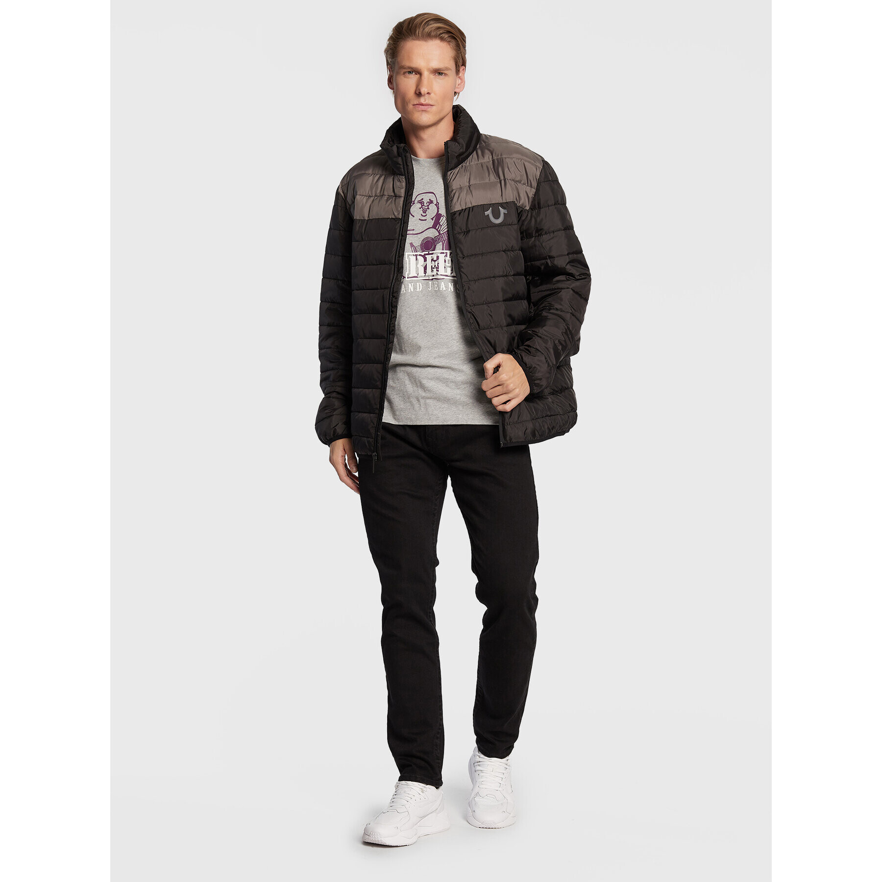 True Religion Vatovaná bunda Light Puffer 106325 Černá Regular Fit - Pepit.cz