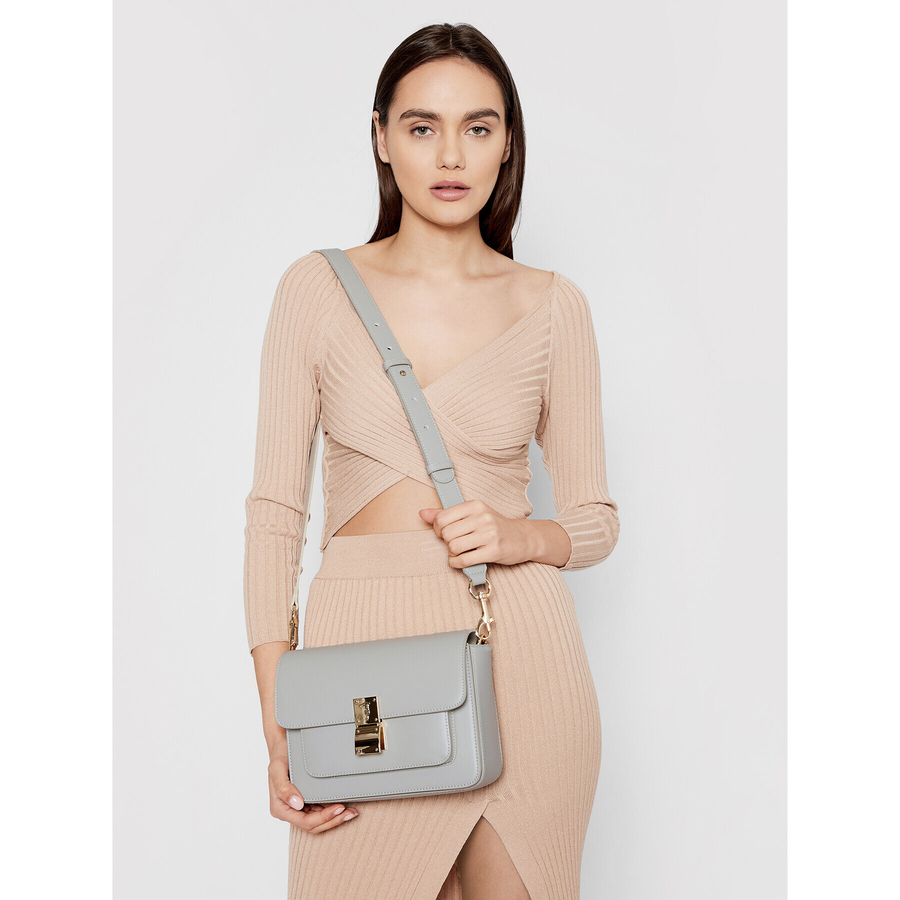 Trussardi Kabelka Lione Shoulder Md 75B00952 Šedá - Pepit.cz