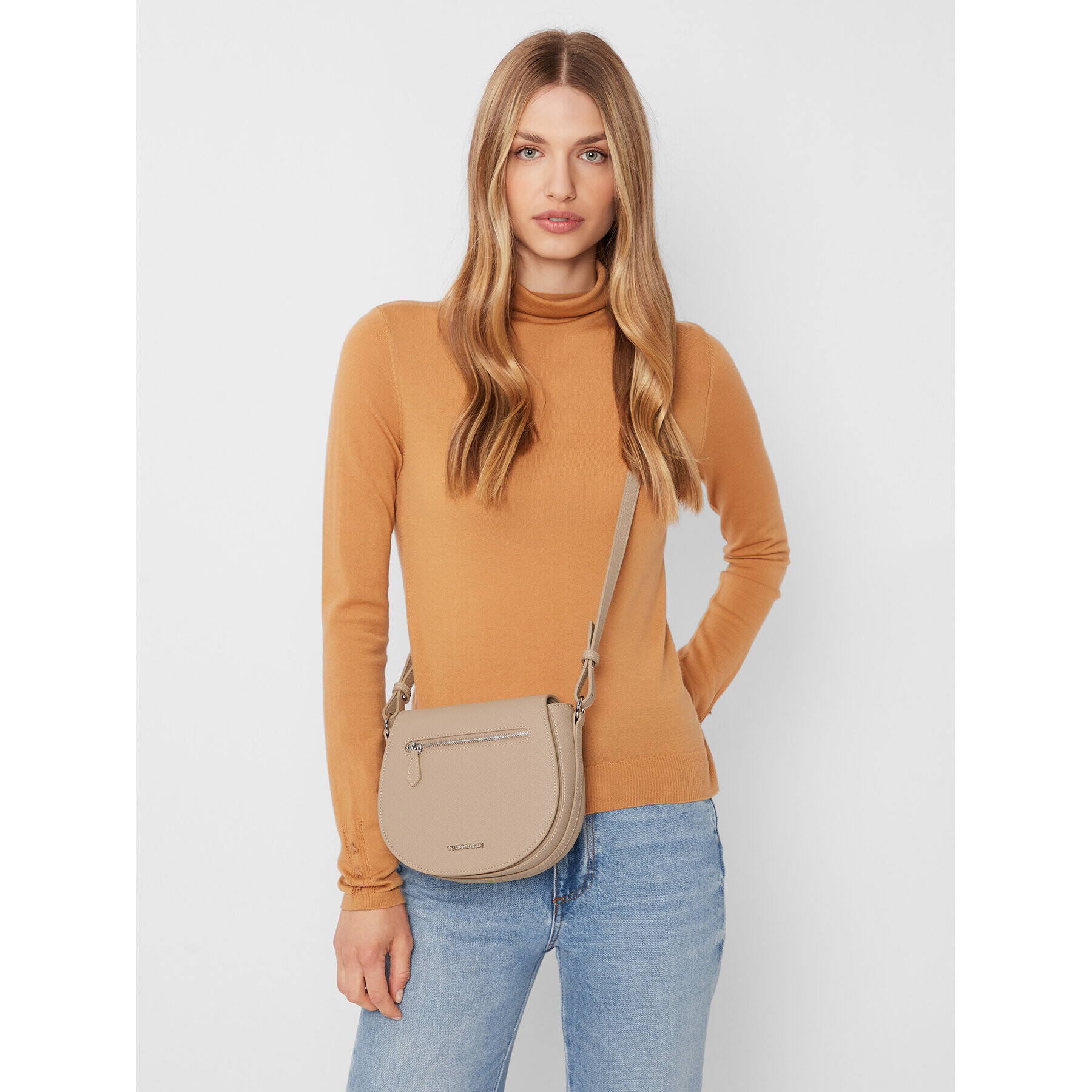 Trussardi Kabelka New Lily Shoulder 75B01422 Béžová - Pepit.cz