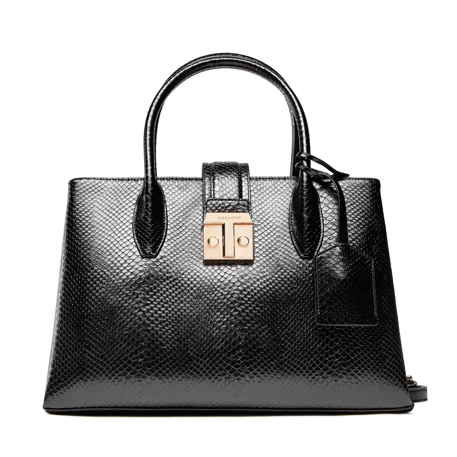 Trussardi Kabelka Tulip Tote Md Phyton 75B01089 Černá - Pepit.cz