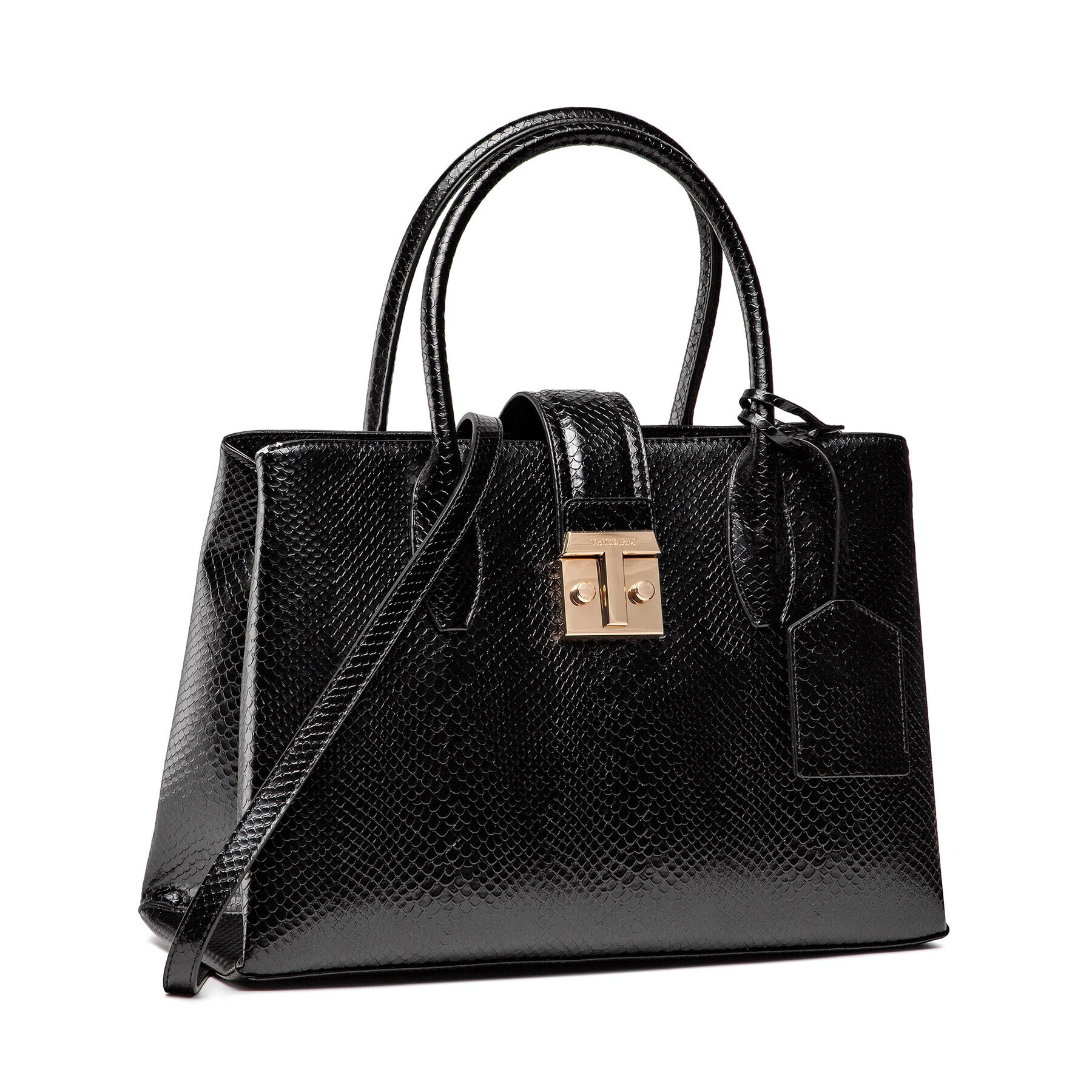 Trussardi Kabelka Tulip Tote Md Phyton 75B01089 Černá - Pepit.cz