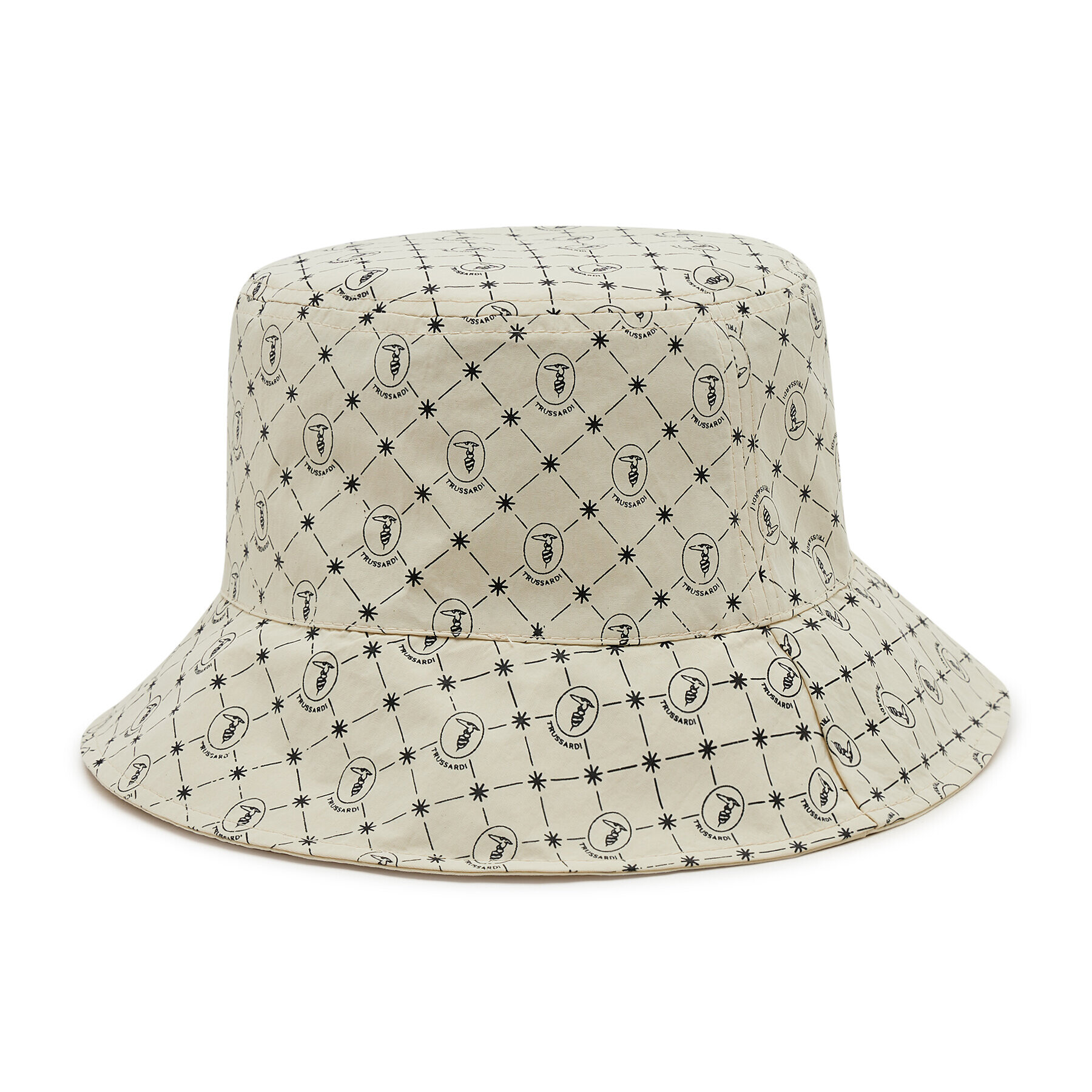 Trussardi Klobouk Bucket Hat Nylon Monogram 59Z00318 Béžová - Pepit.cz