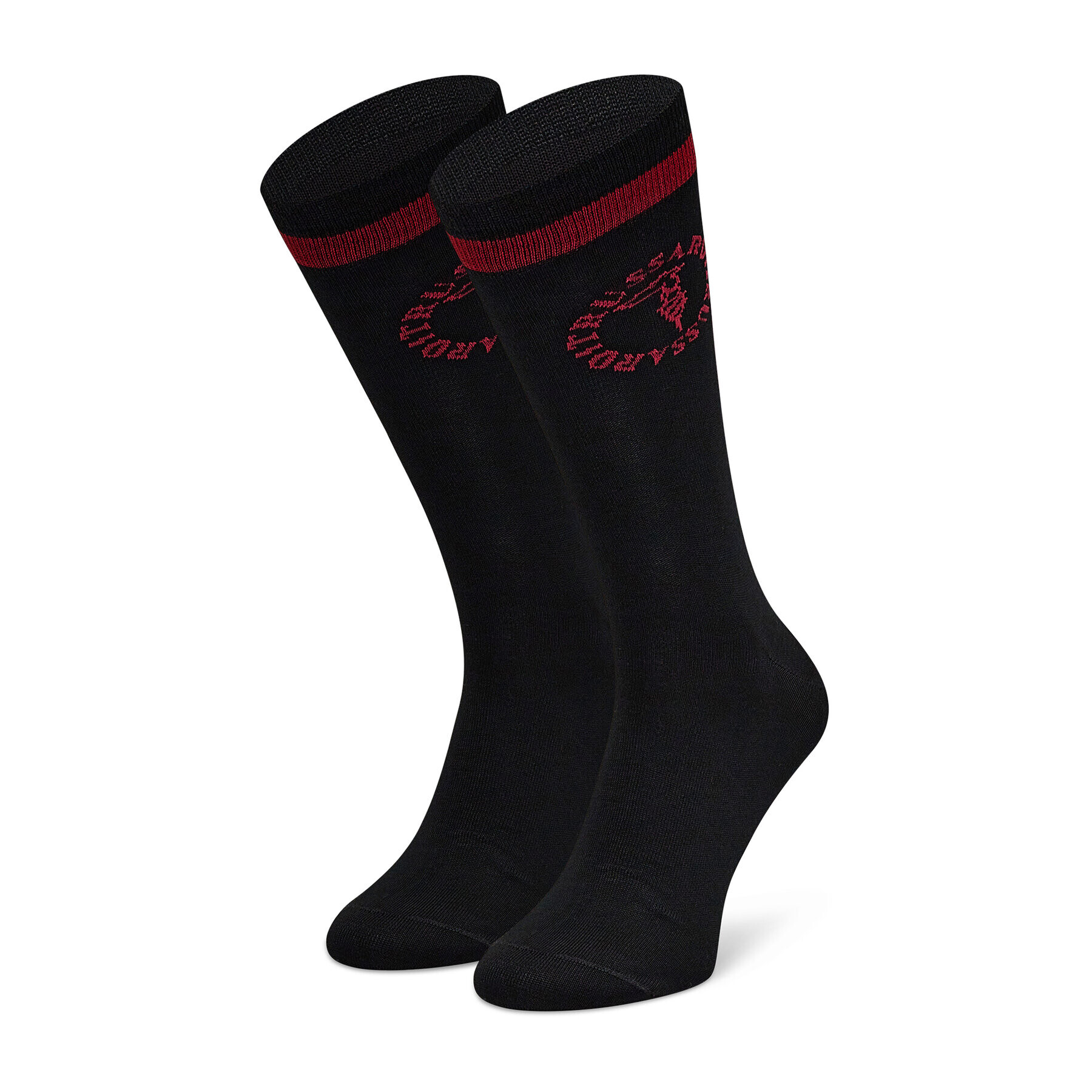 Trussardi Pánské klasické ponožky Crew Socks Logo Round 57Z00259 Černá - Pepit.cz