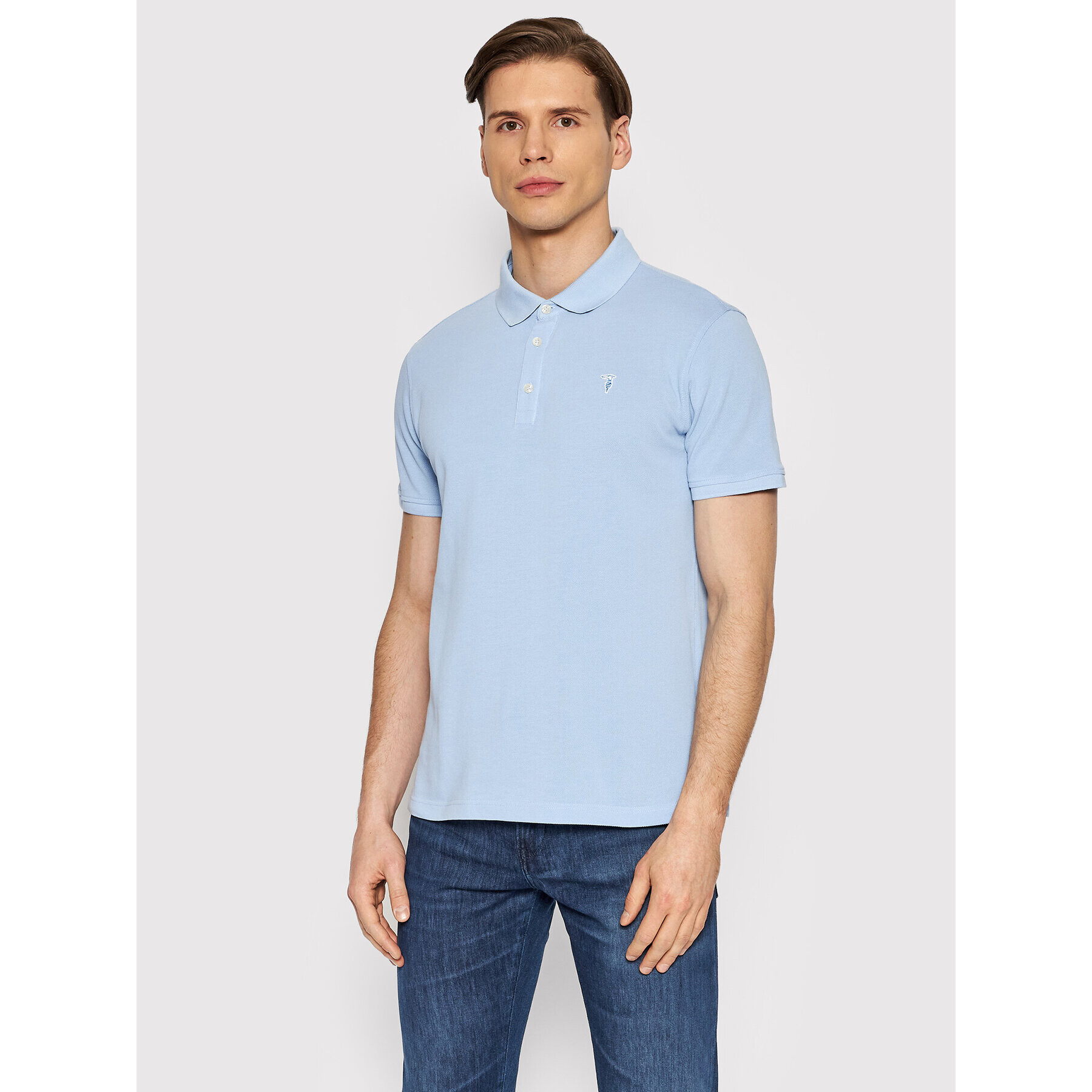 Trussardi Polokošile 52T00597 Modrá Regular Fit - Pepit.cz