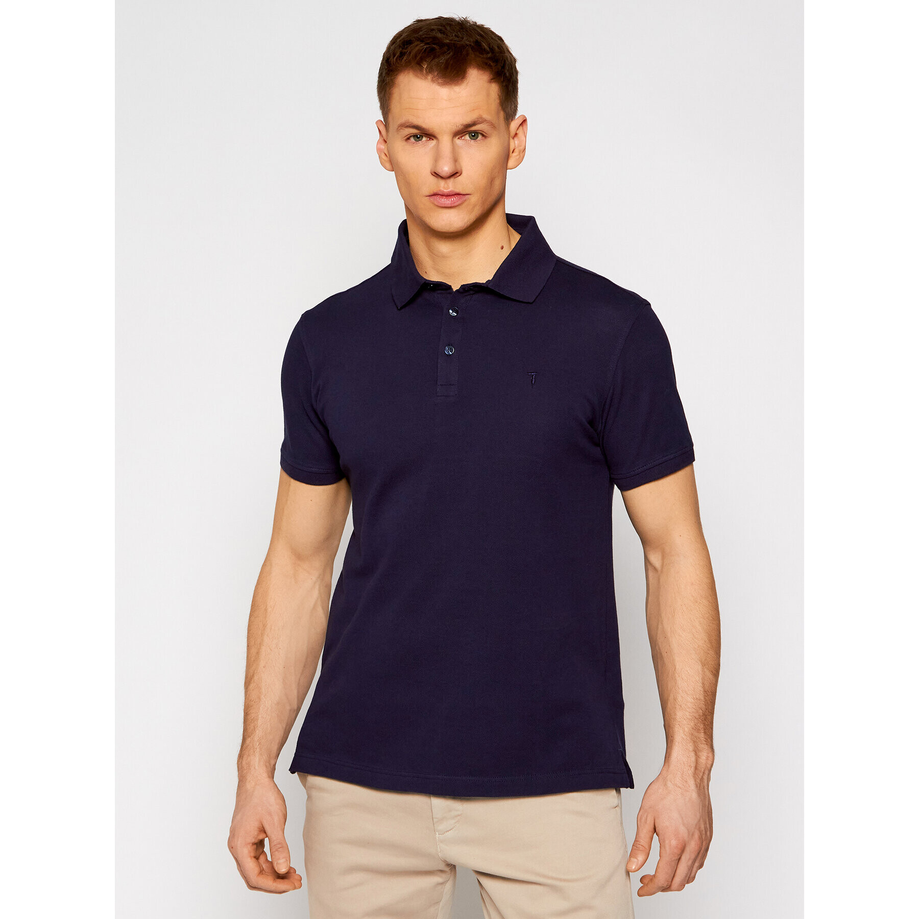 Trussardi Polokošile Piquet 52T00492 Tmavomodrá Regular Fit - Pepit.cz