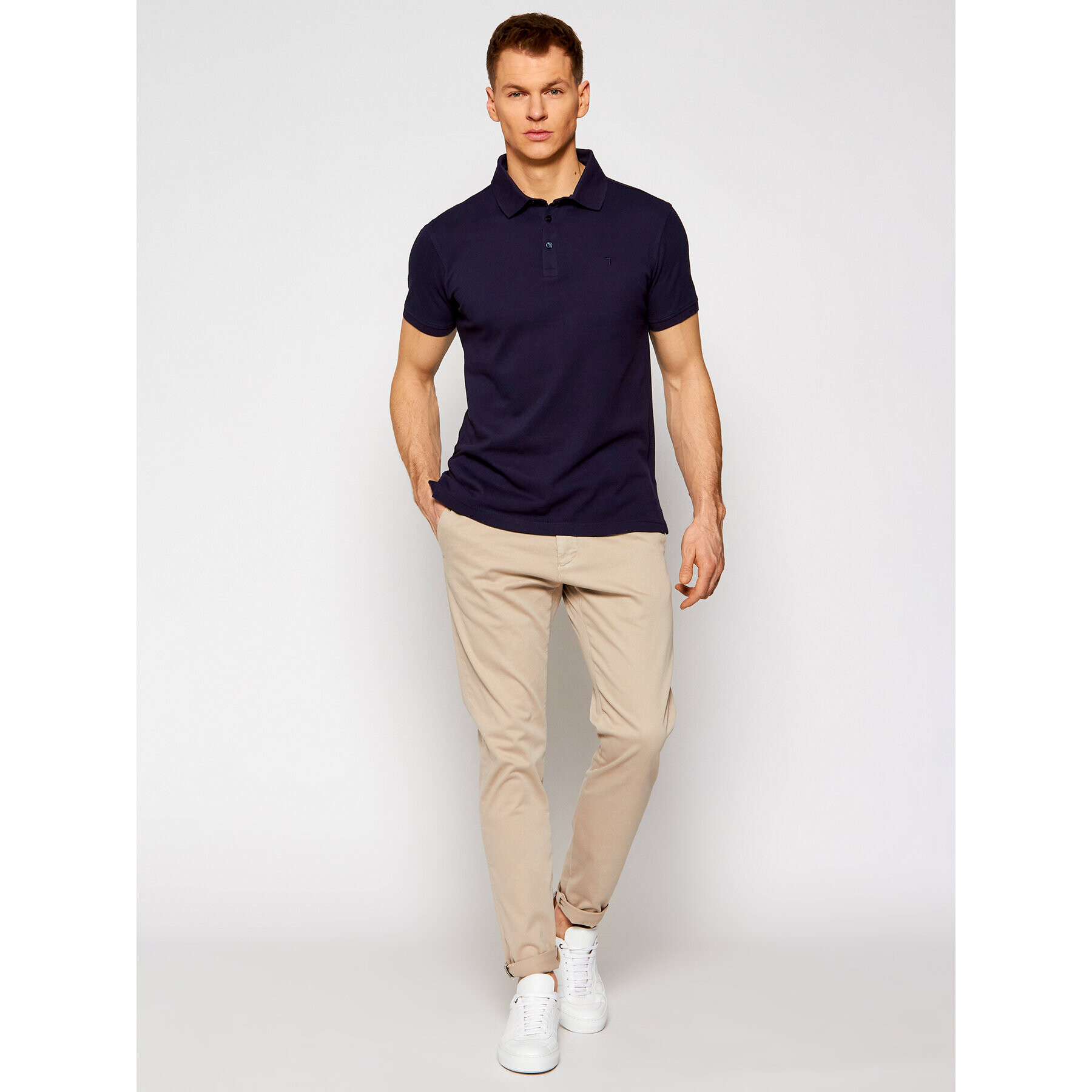 Trussardi Polokošile Piquet 52T00492 Tmavomodrá Regular Fit - Pepit.cz