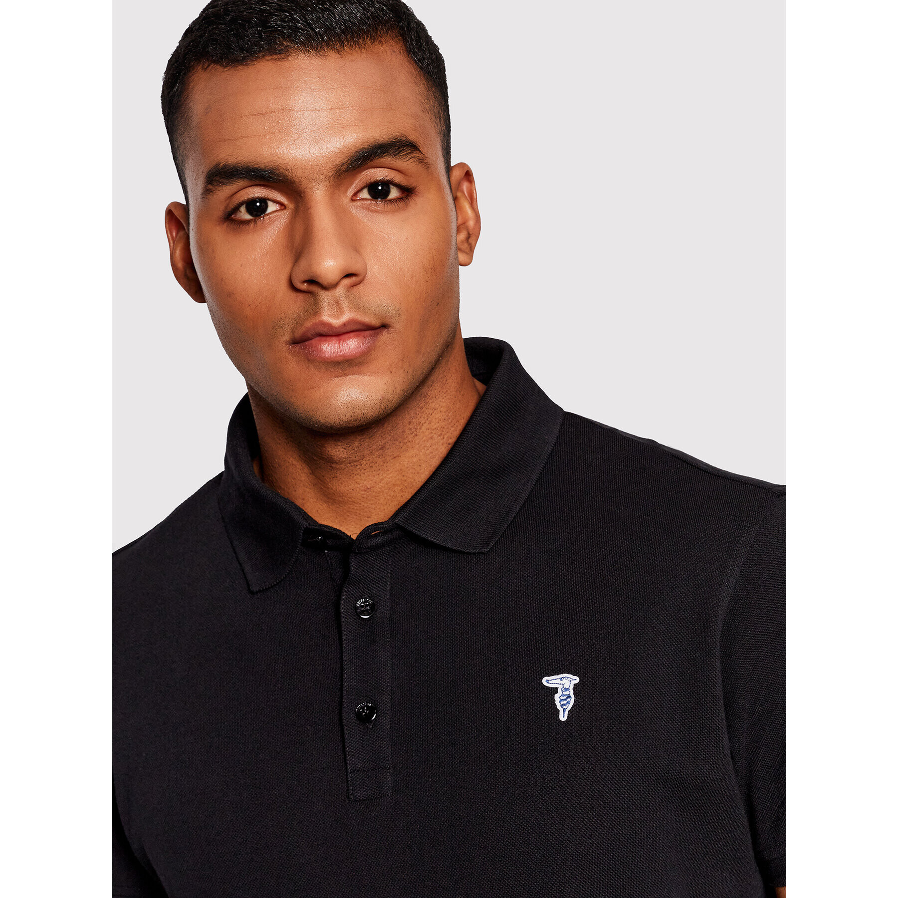 Trussardi Polokošile Piquet 52T00597 Černá Regular Fit - Pepit.cz