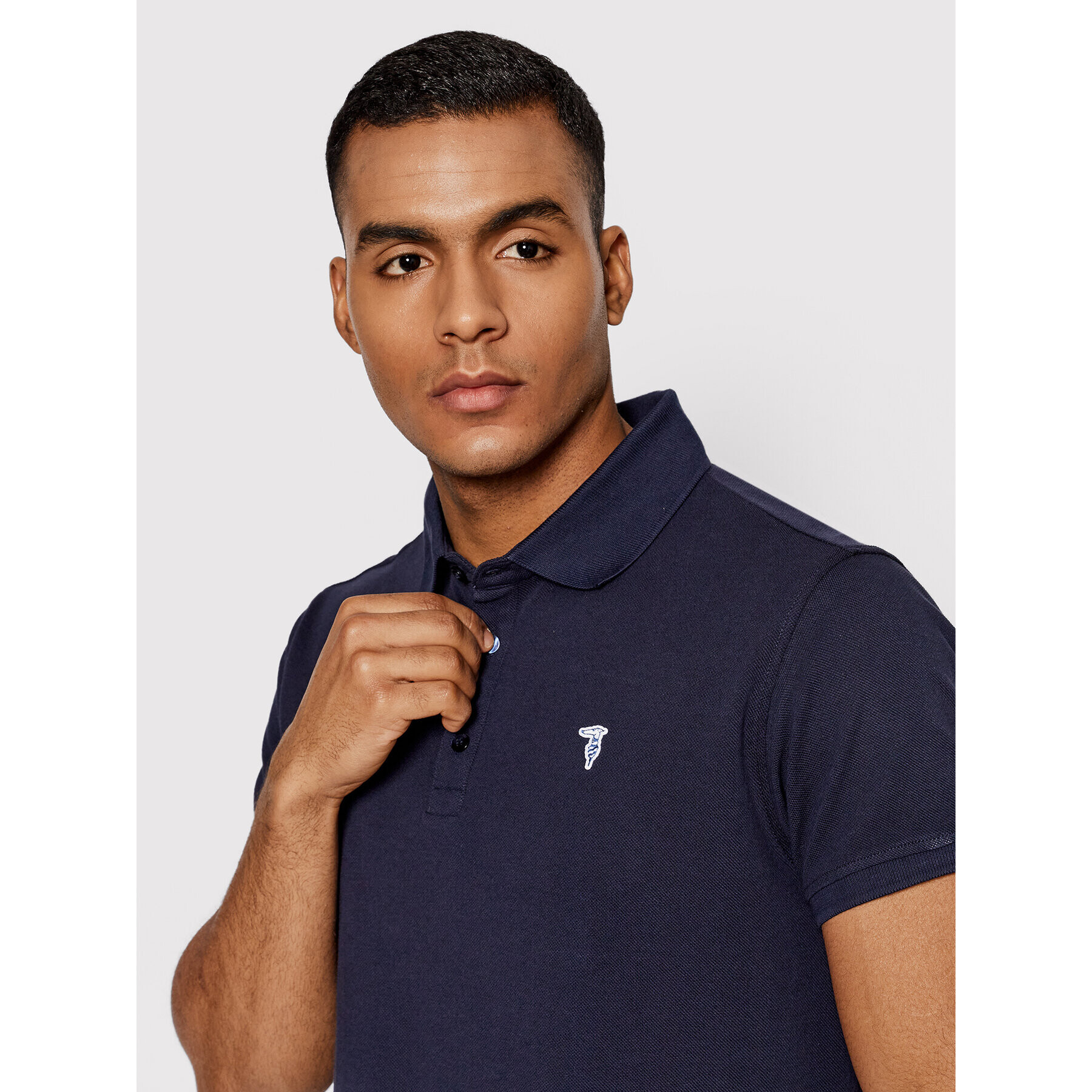 Trussardi Polokošile Piquet 52T00597 Tmavomodrá Regular Fit - Pepit.cz