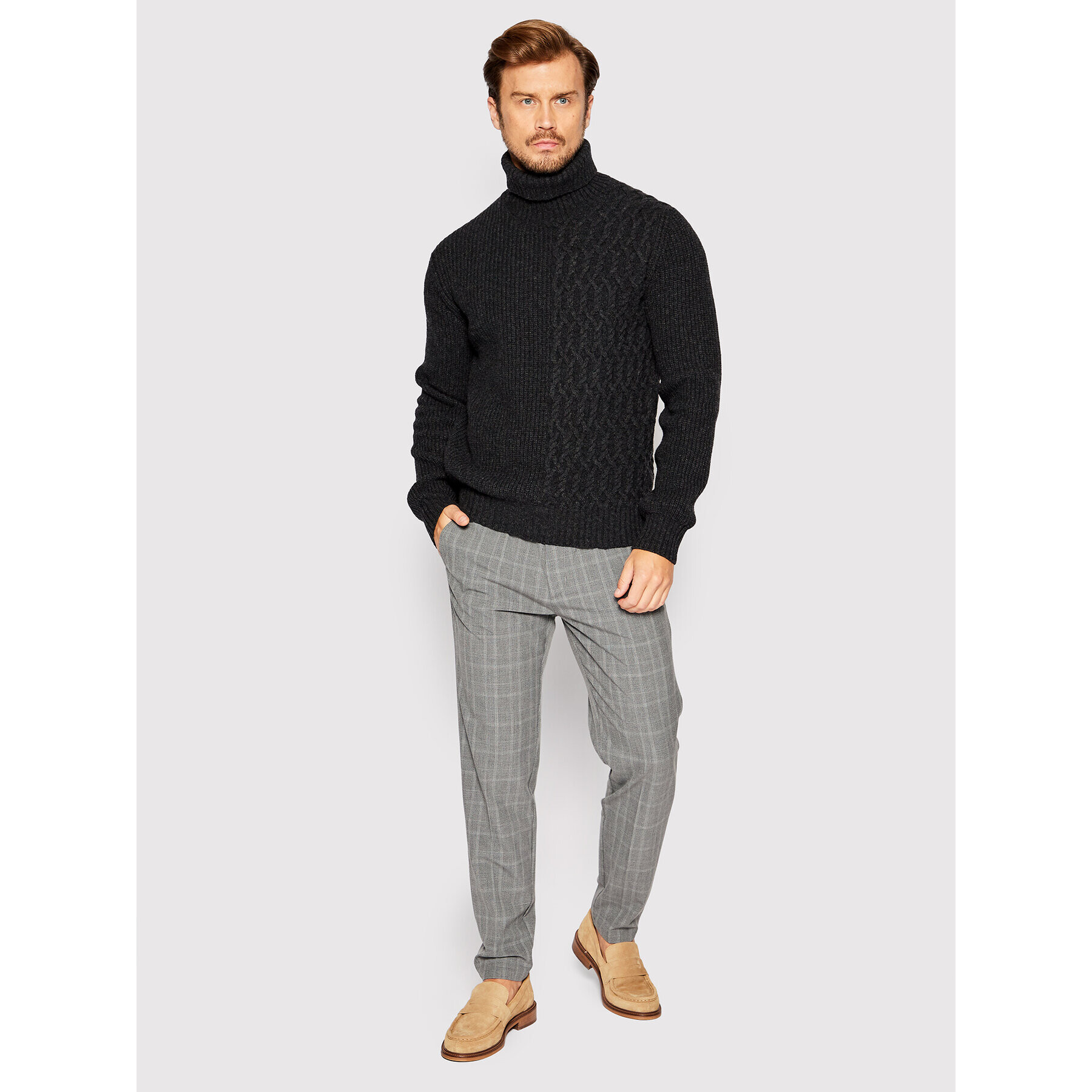 Trussardi Rolák 52M00623 Šedá Regular Fit - Pepit.cz