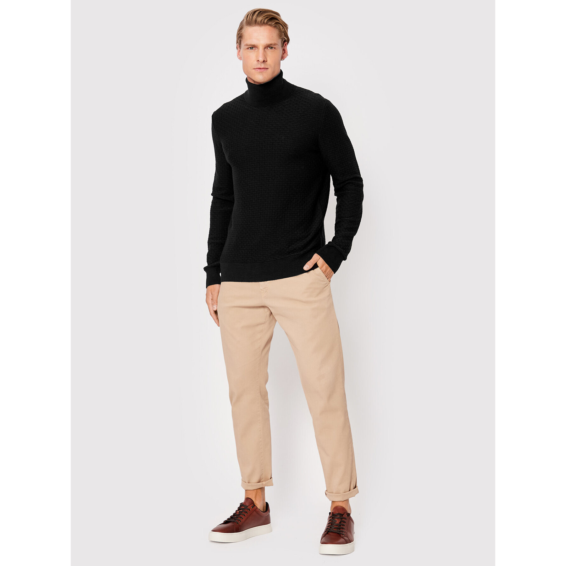 Trussardi Rolák 52M00643 Černá Regular Fit - Pepit.cz