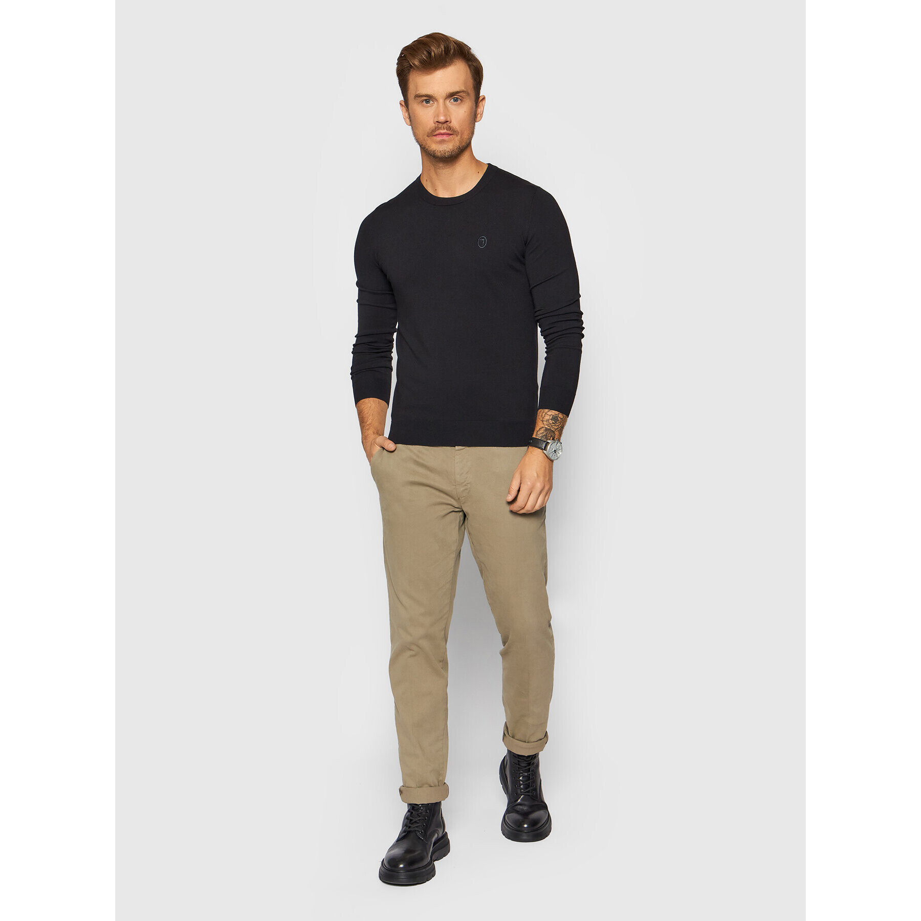 Trussardi Svetr 52M00515 Černá Slim Fit - Pepit.cz