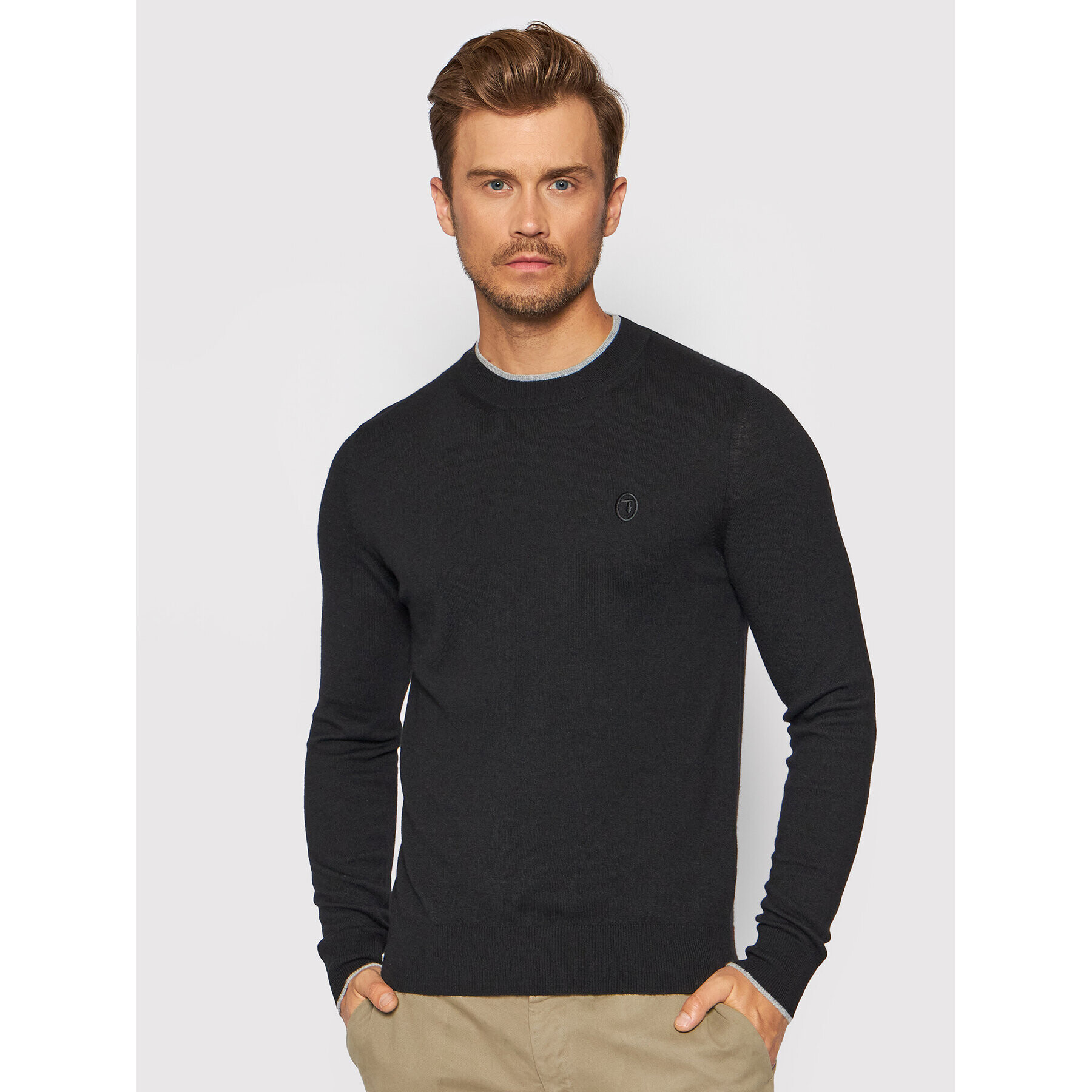 Trussardi Svetr 52M00519 Černá Regular Fit - Pepit.cz