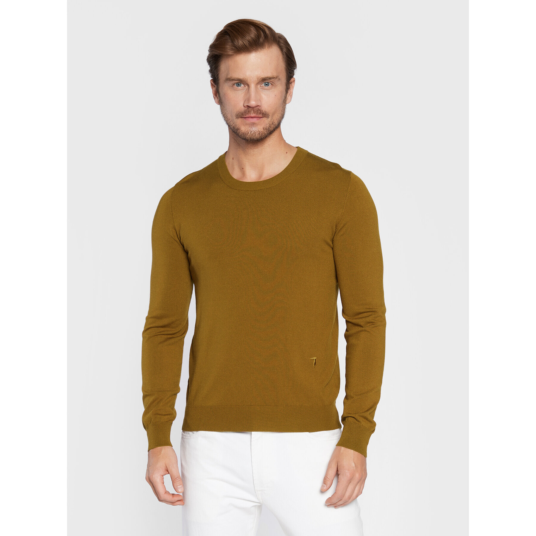 Trussardi Svetr 52M00628 Hnědá Regular Fit - Pepit.cz