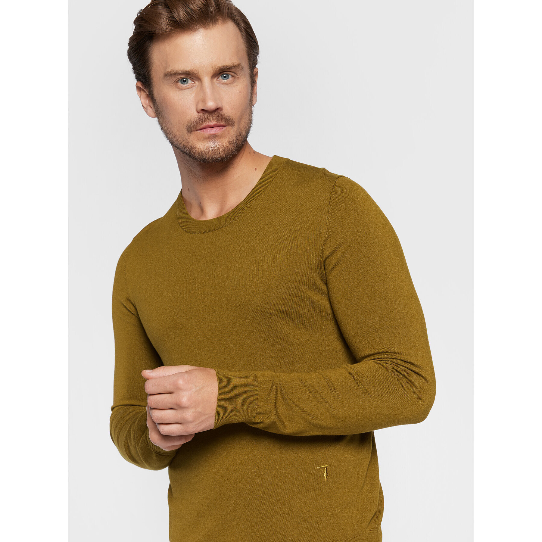 Trussardi Svetr 52M00628 Hnědá Regular Fit - Pepit.cz