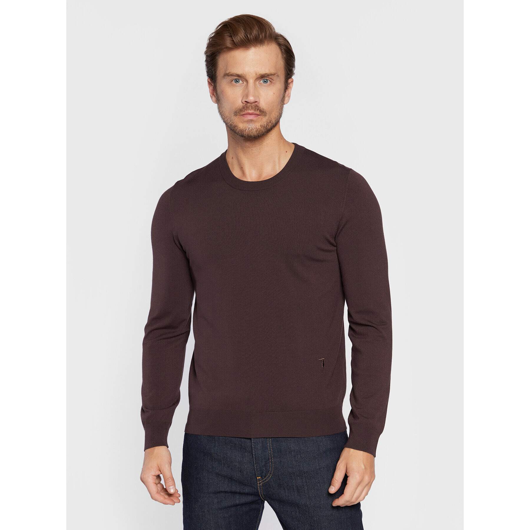 Trussardi Svetr 52M00628 Hnědá Regular Fit - Pepit.cz