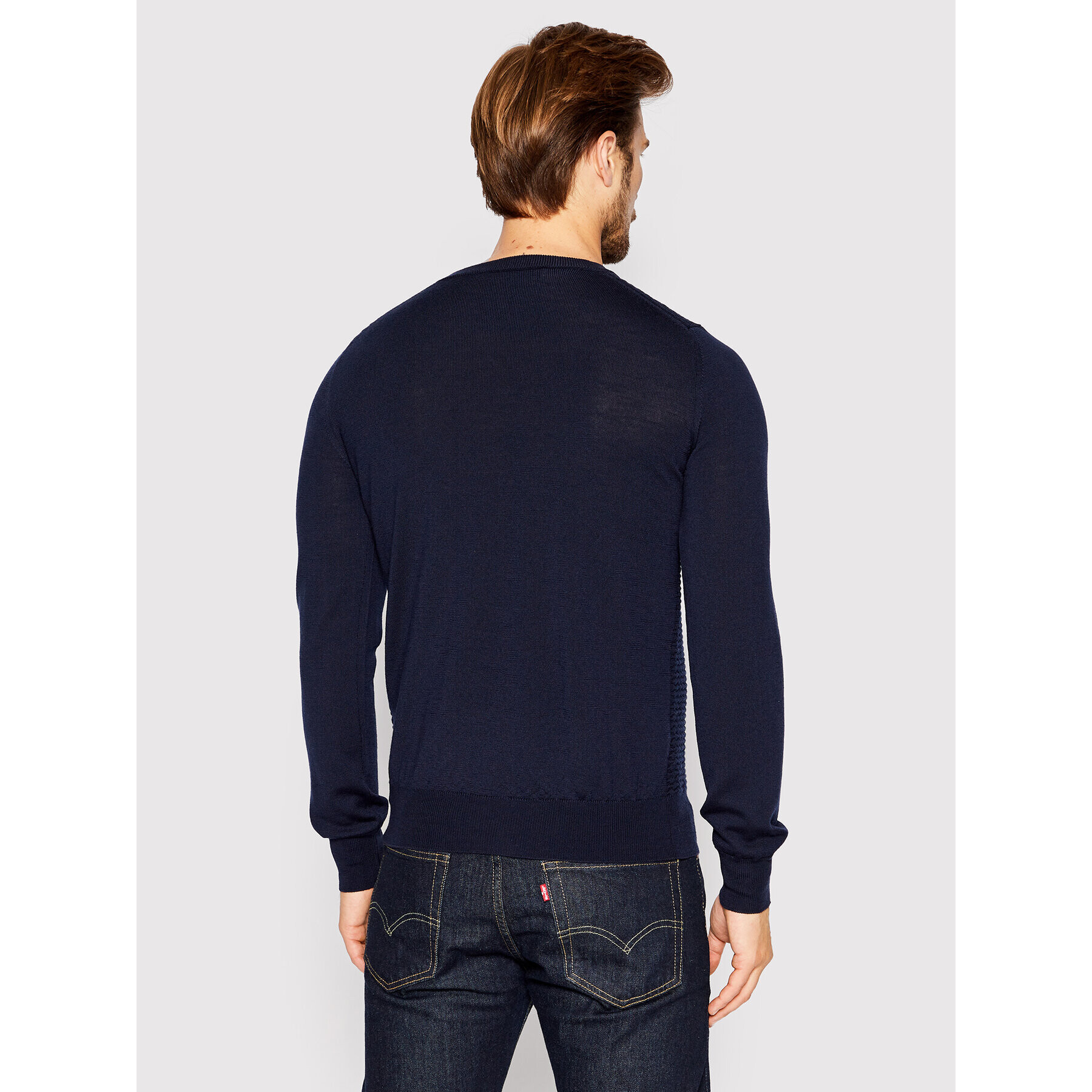 Trussardi Svetr 52M00642 Tmavomodrá Regular Fit - Pepit.cz