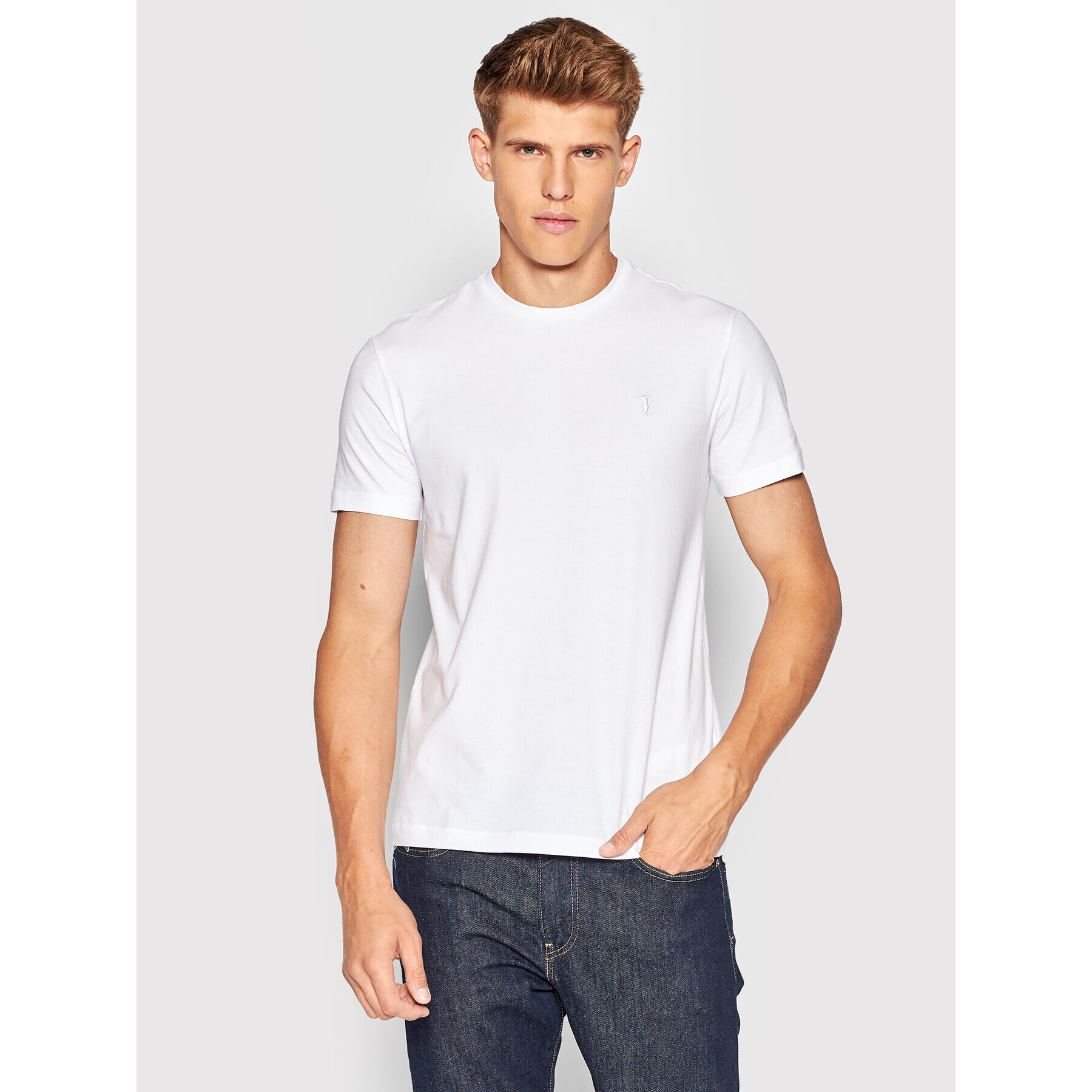 Trussardi T-Shirt 52T00652 Bílá Slim Fit - Pepit.cz