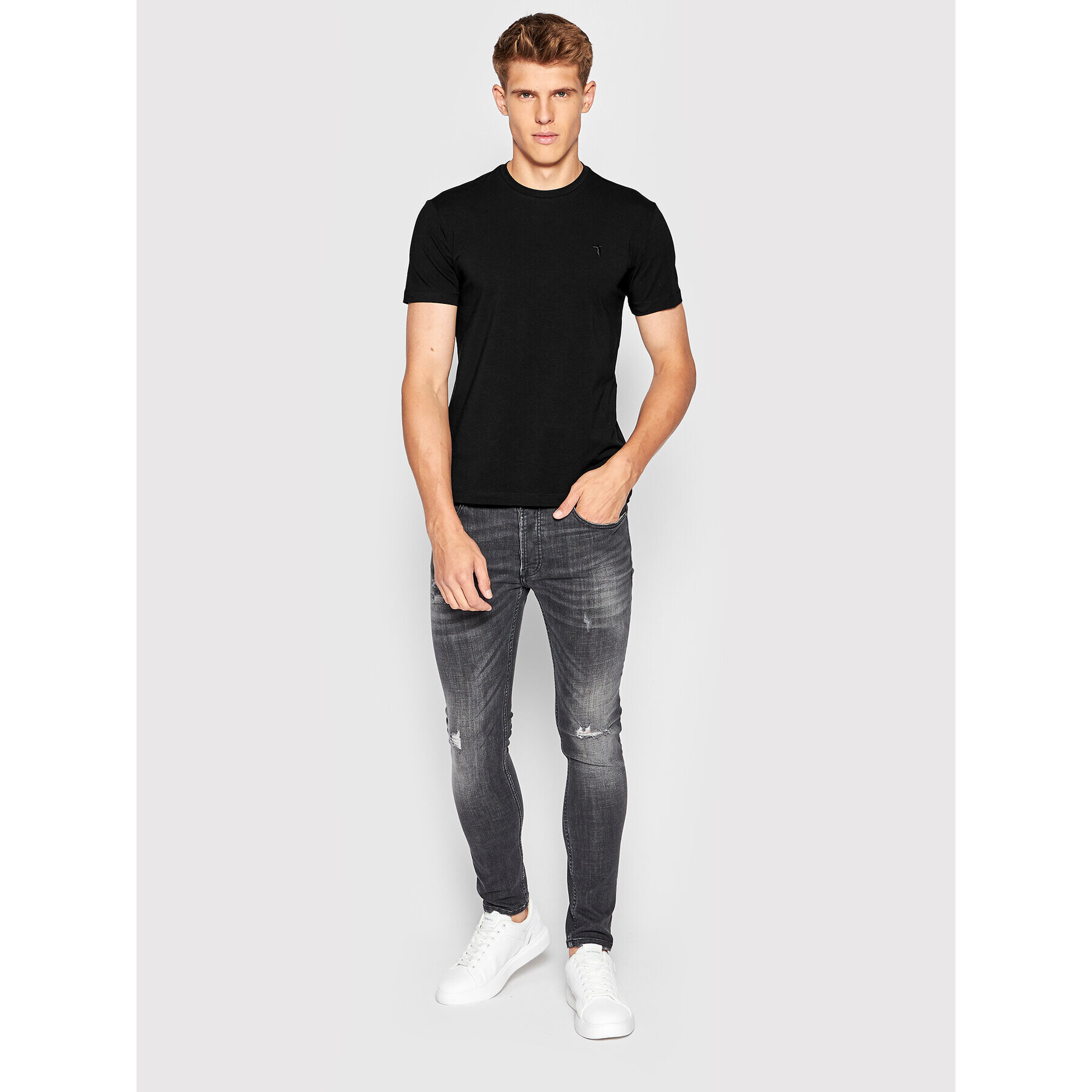 Trussardi T-Shirt 52T00652 Černá Slim Fit - Pepit.cz