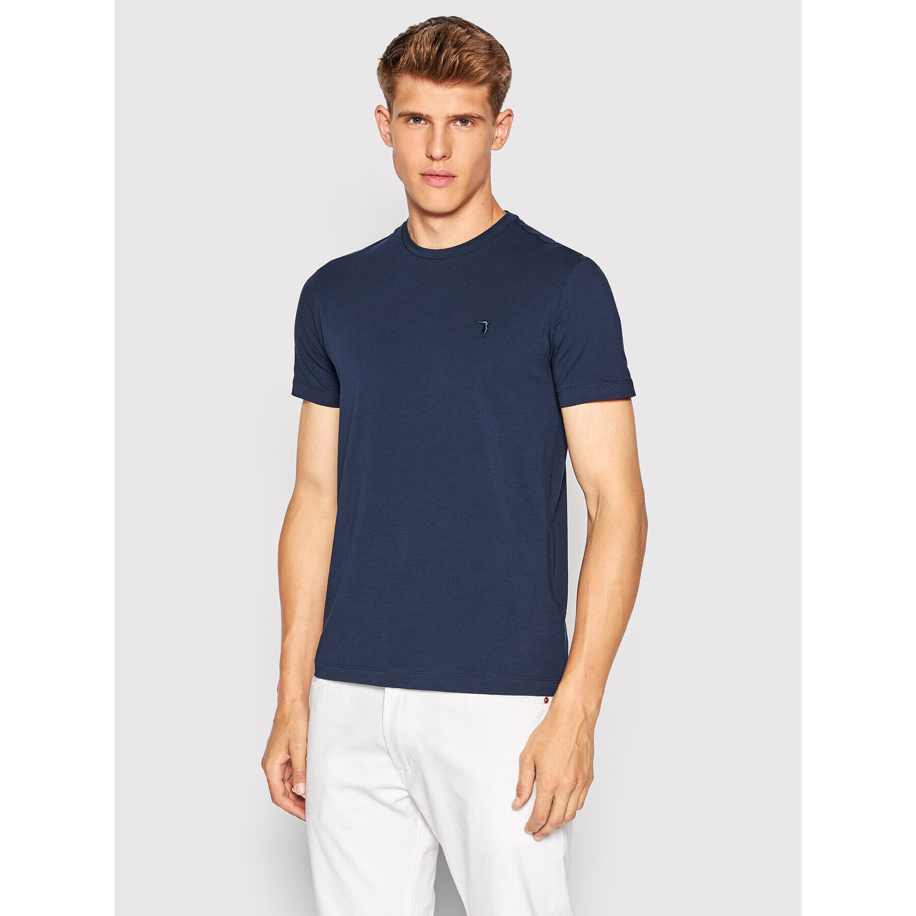 Trussardi T-Shirt 52T00652 Tmavomodrá Slim Fit - Pepit.cz