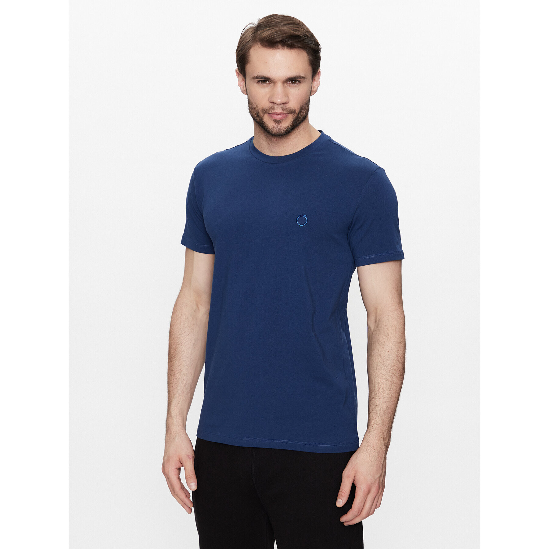 Trussardi T-Shirt 52T00715 Modrá Regular Fit - Pepit.cz