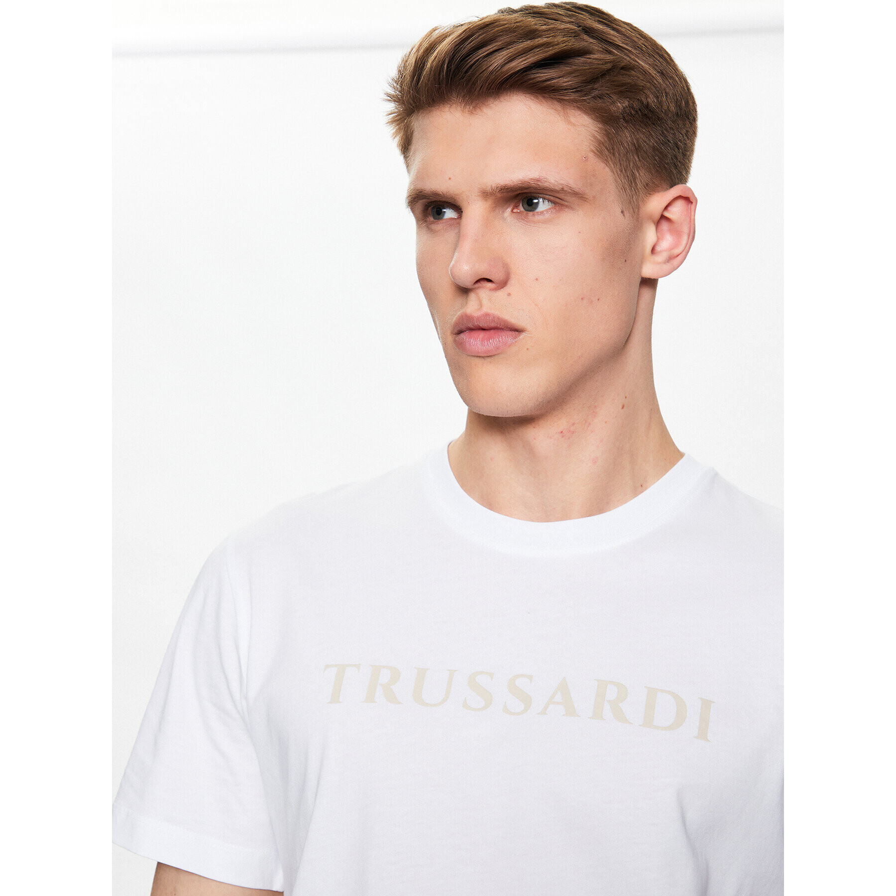 Trussardi T-Shirt 52T00724 Bílá Regular Fit - Pepit.cz