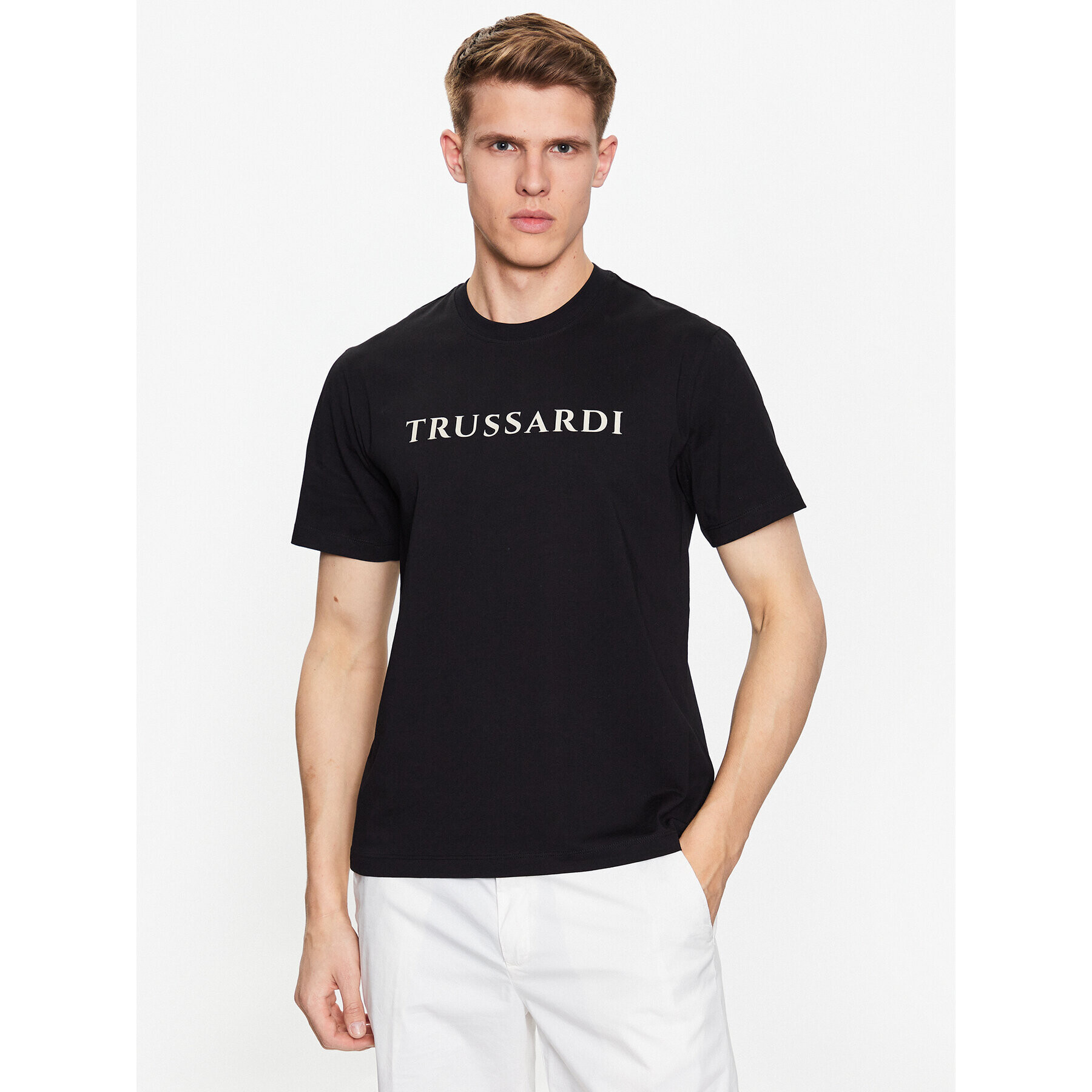 Trussardi T-Shirt 52T00724 Černá Regular Fit - Pepit.cz