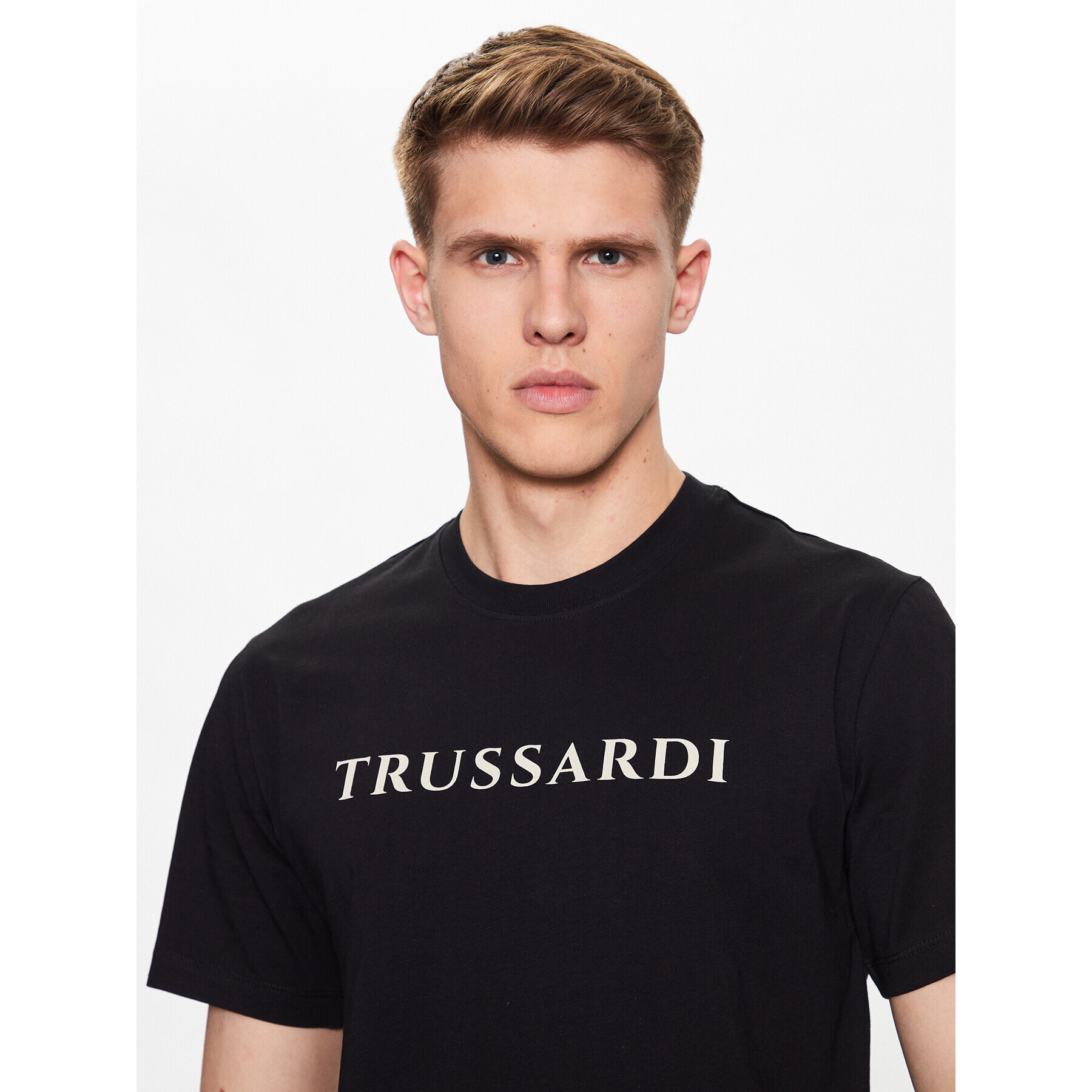 Trussardi T-Shirt 52T00724 Černá Regular Fit - Pepit.cz