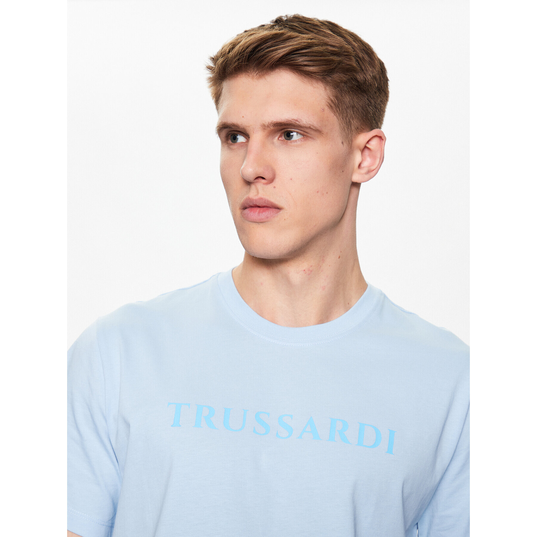 Trussardi T-Shirt 52T00724 Modrá Regular Fit - Pepit.cz