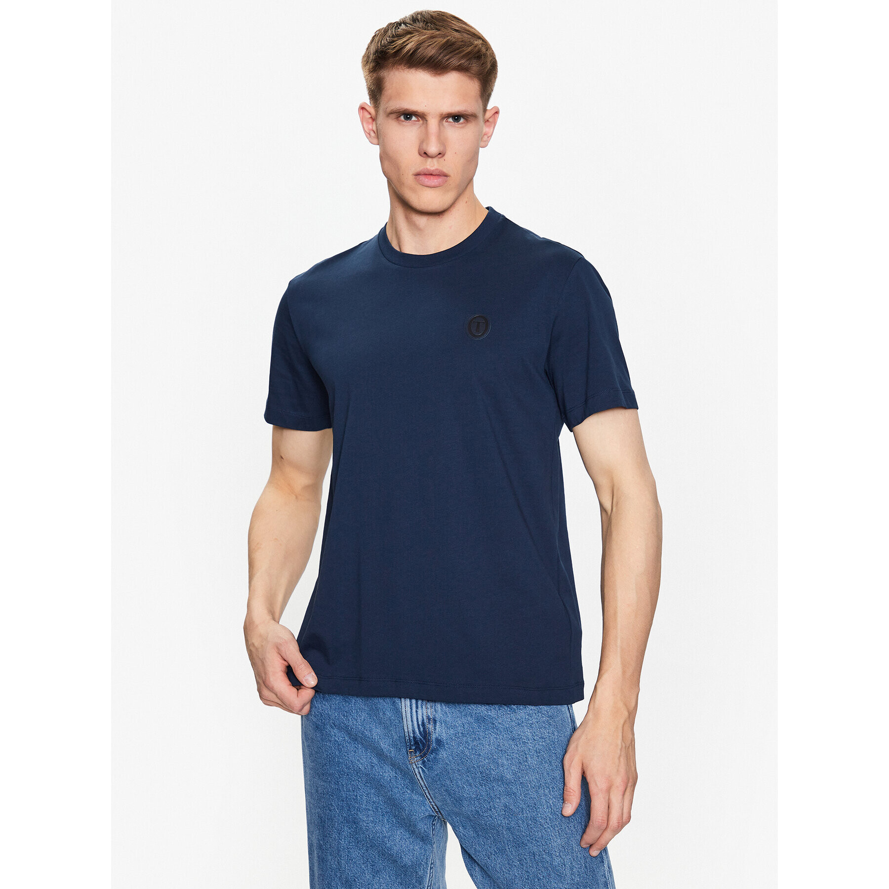 Trussardi T-Shirt 52T00735 Tmavomodrá Regular Fit - Pepit.cz