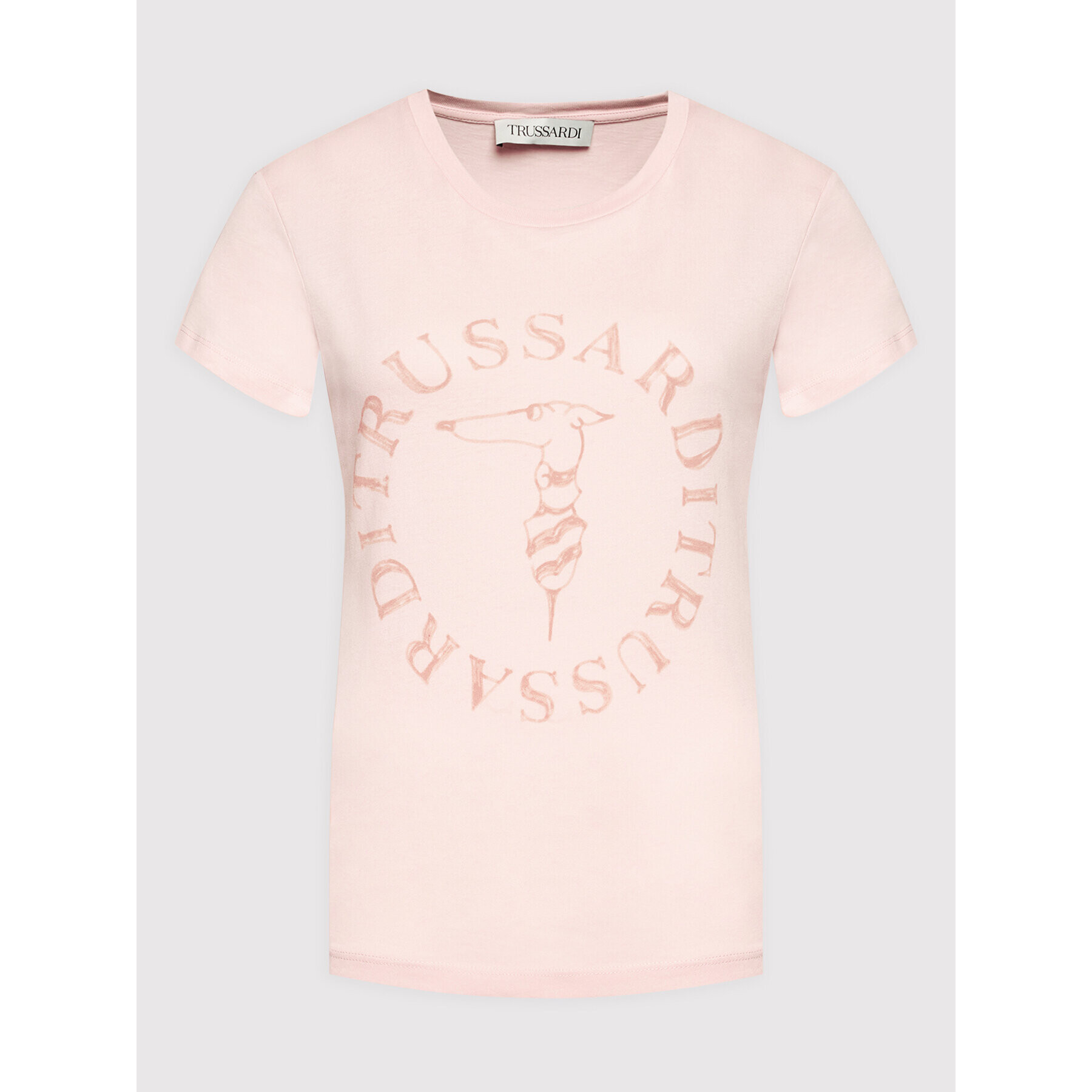 Trussardi T-Shirt 56T00479 Růžová Regular Fit - Pepit.cz