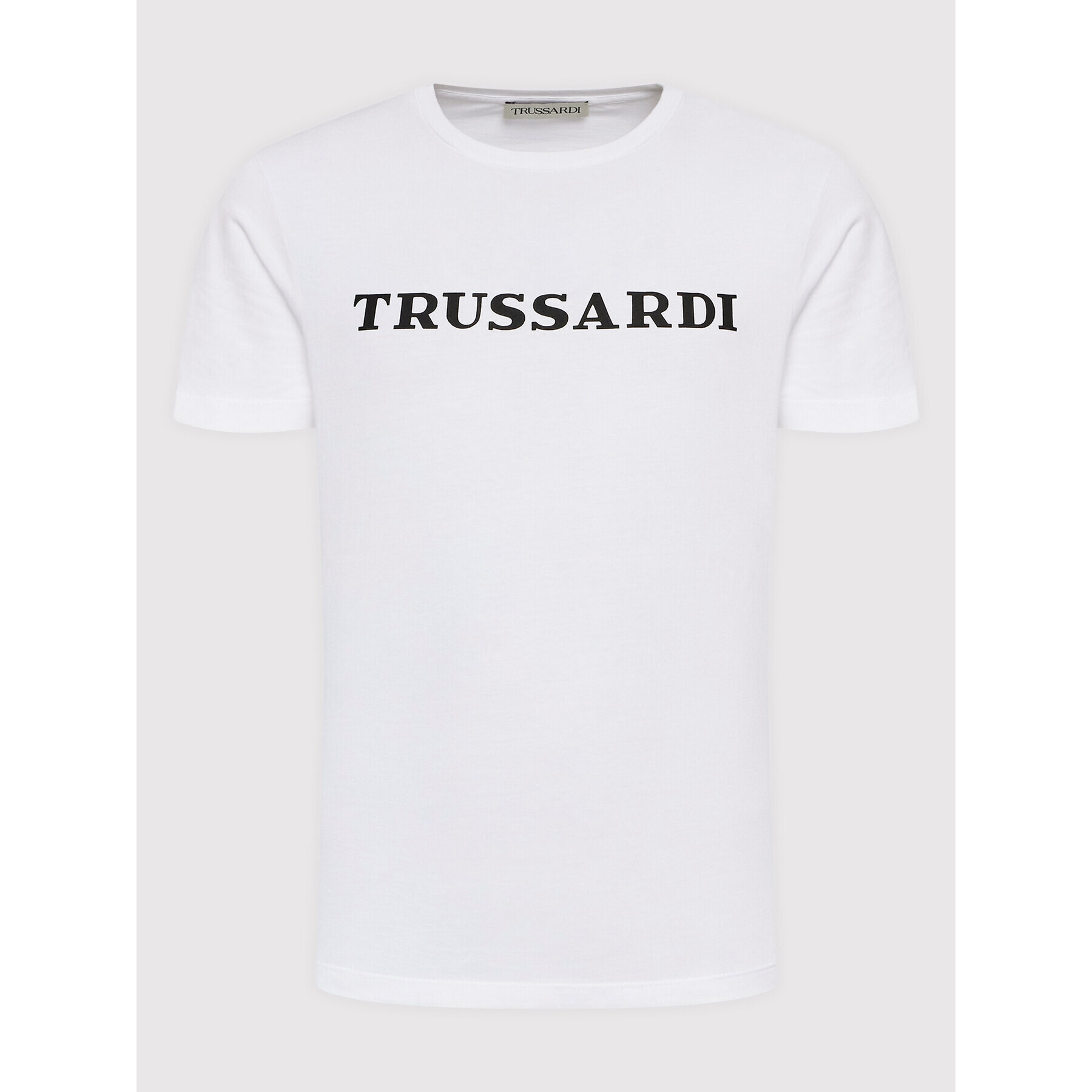 Trussardi T-Shirt Logo Print 52T00629 Bílá Regular Fit - Pepit.cz