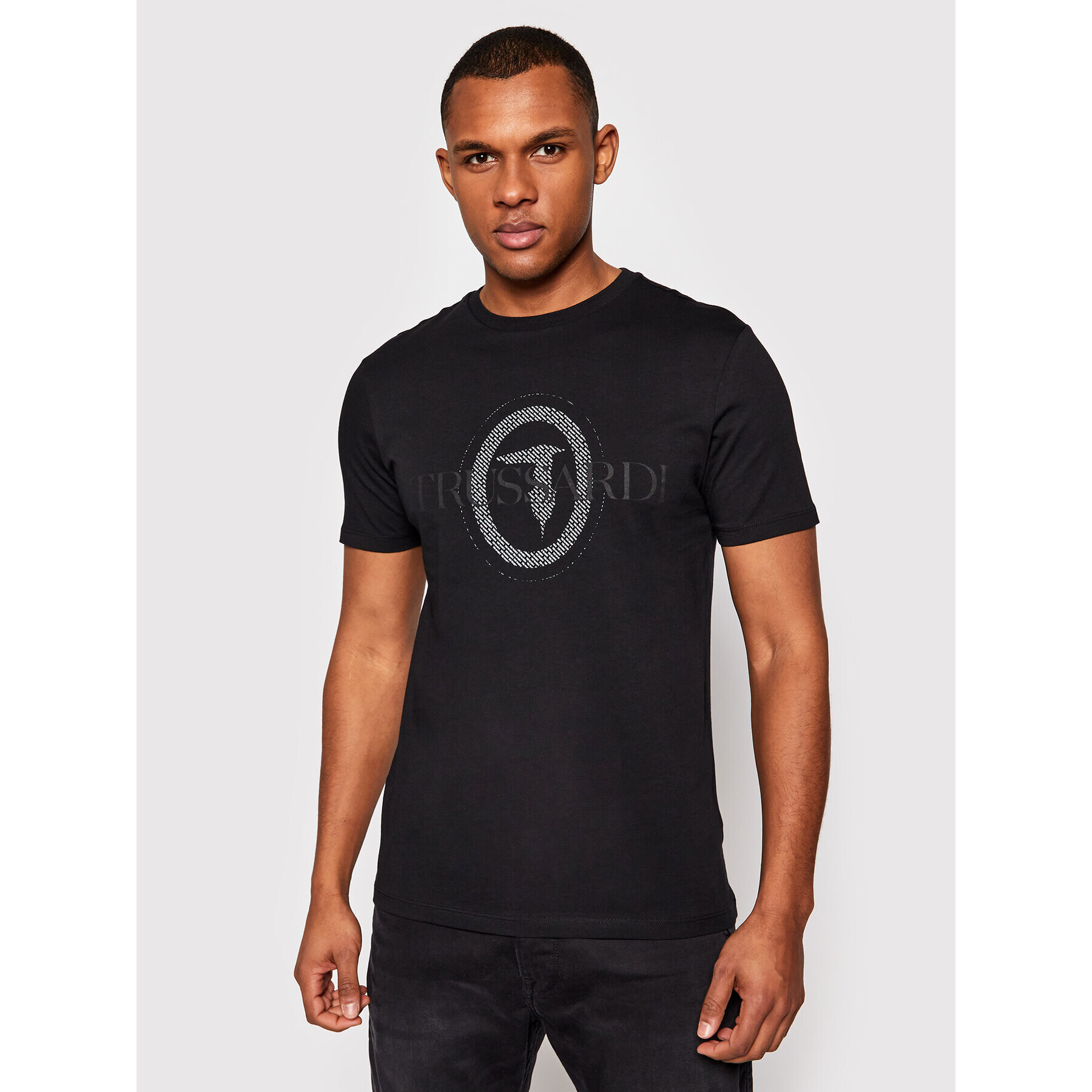 Trussardi T-Shirt Pure 52T00507 Černá Regular Fit - Pepit.cz