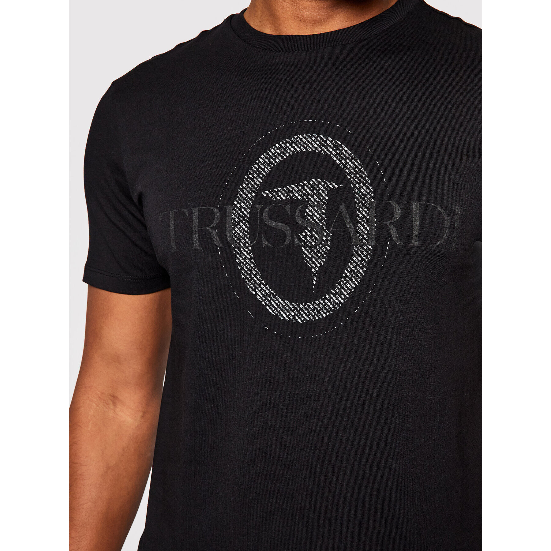 Trussardi T-Shirt Pure 52T00507 Černá Regular Fit - Pepit.cz