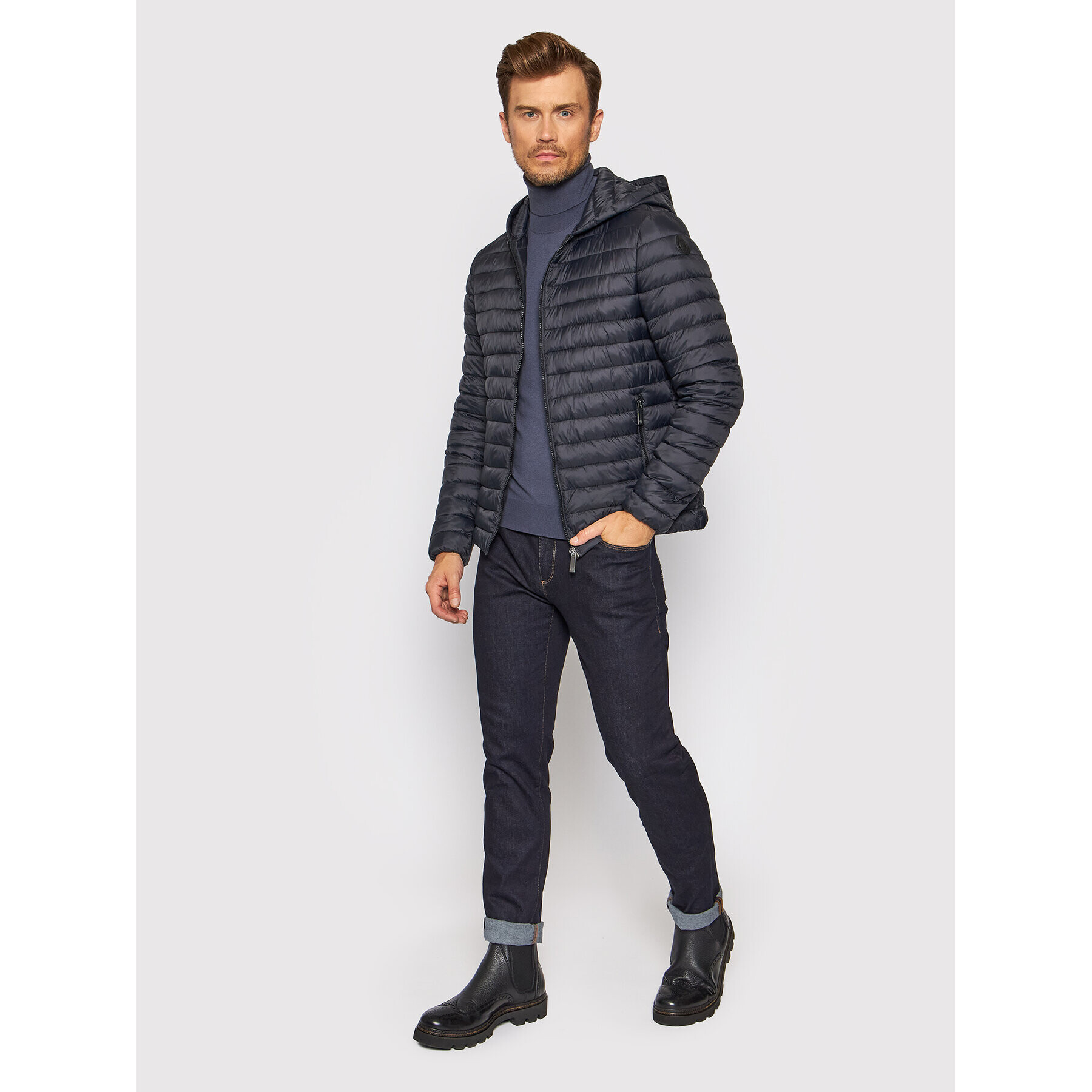 Trussardi Vatovaná bunda 1T001596 Černá Regular Fit - Pepit.cz