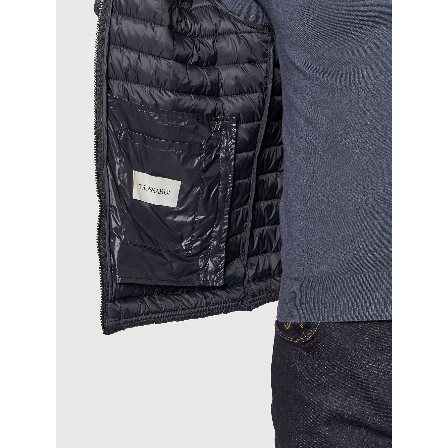 Trussardi Vatovaná bunda 1T001596 Černá Regular Fit - Pepit.cz