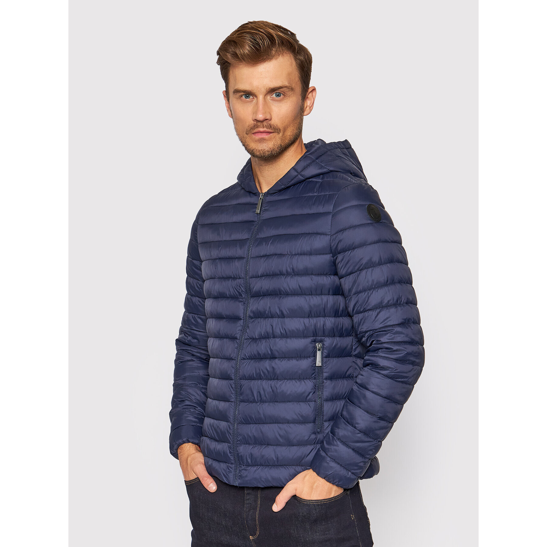 Trussardi Vatovaná bunda 1T001596 Tmavomodrá Regular Fit - Pepit.cz