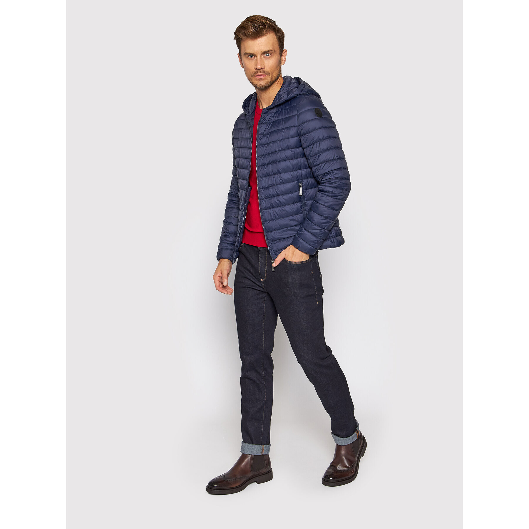 Trussardi Vatovaná bunda 1T001596 Tmavomodrá Regular Fit - Pepit.cz