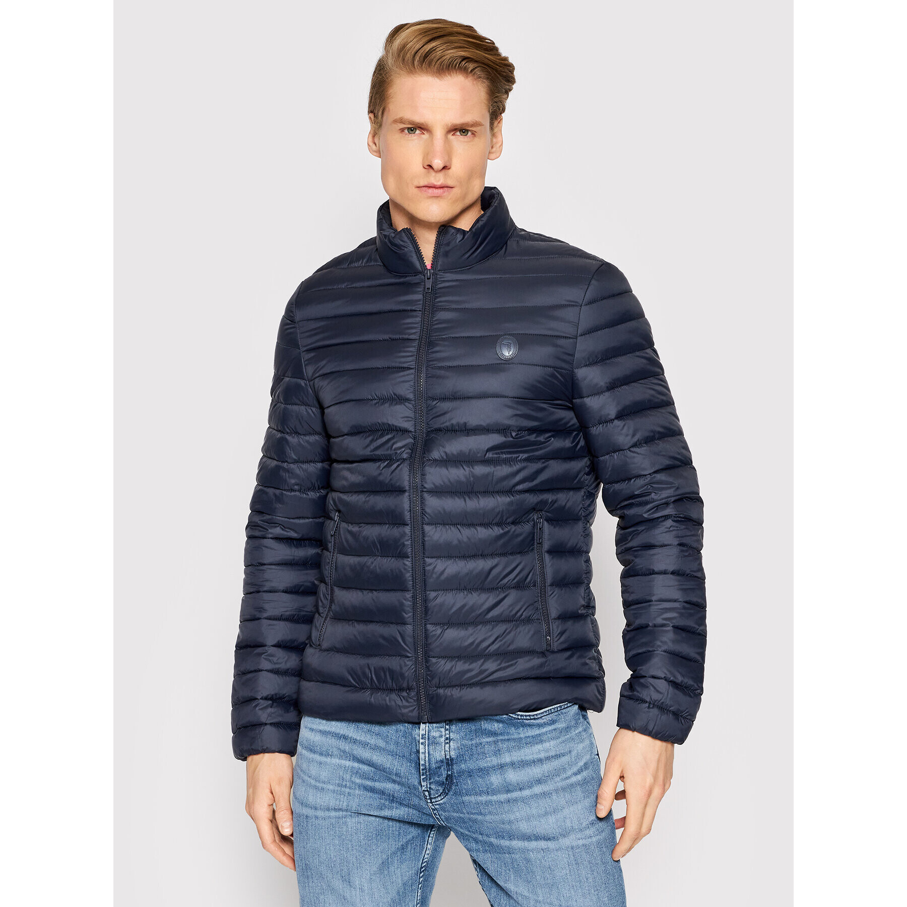 Trussardi Vatovaná bunda 52S00710 Tmavomodrá Regular Fit - Pepit.cz