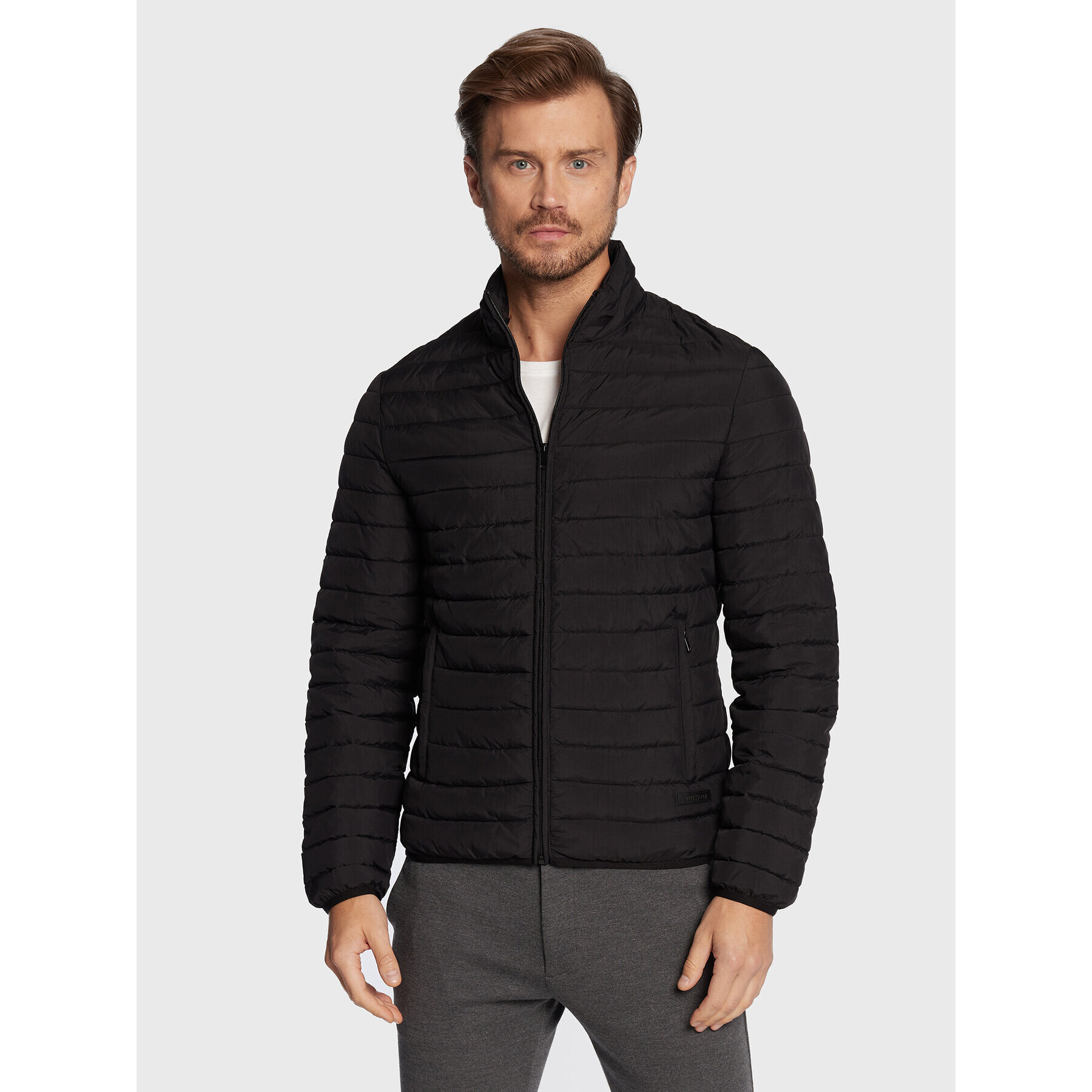 Trussardi Vatovaná bunda Crinkle 52S00754 Černá Regular Fit - Pepit.cz