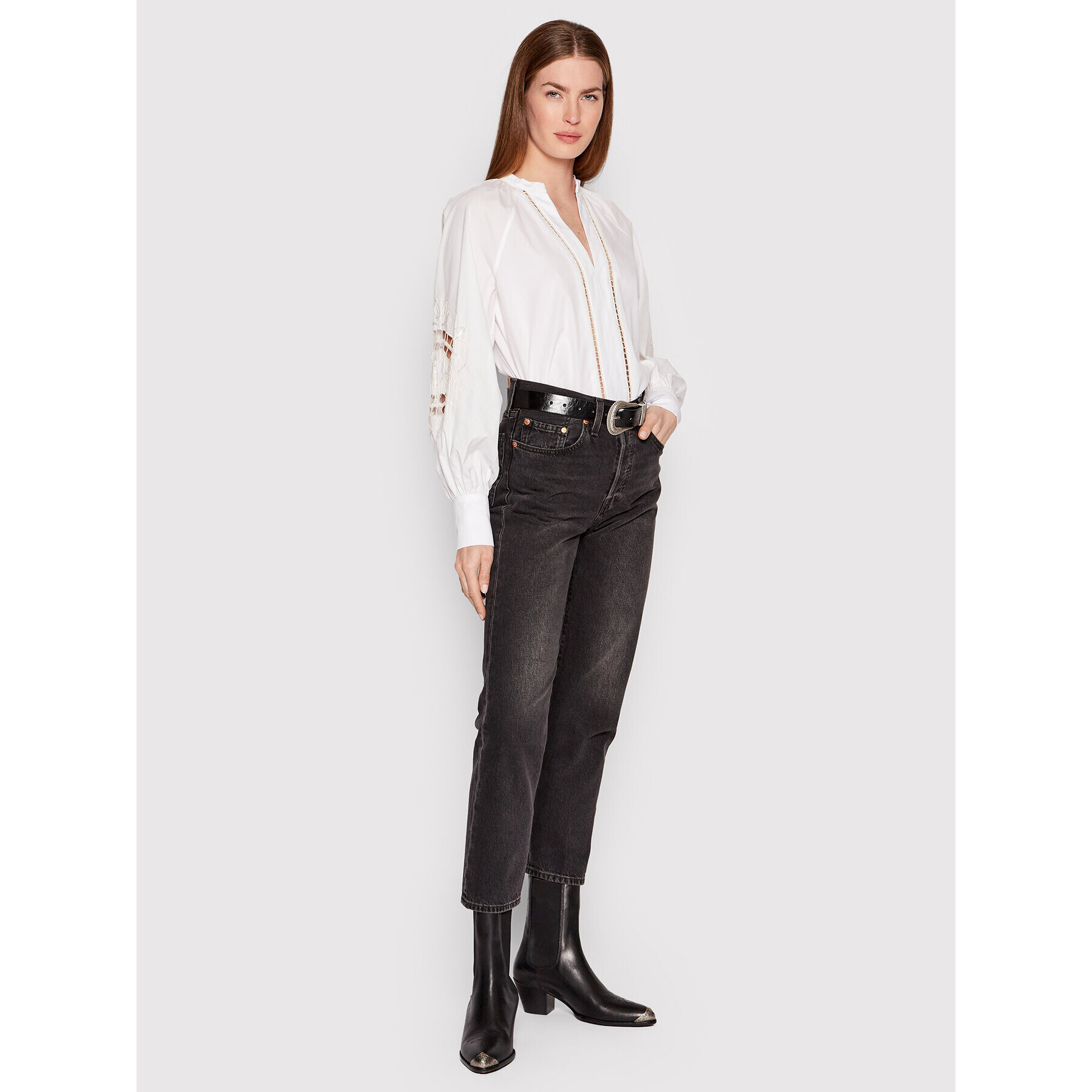 TWINSET Halenka 221TP2603 Bílá Regular Fit - Pepit.cz