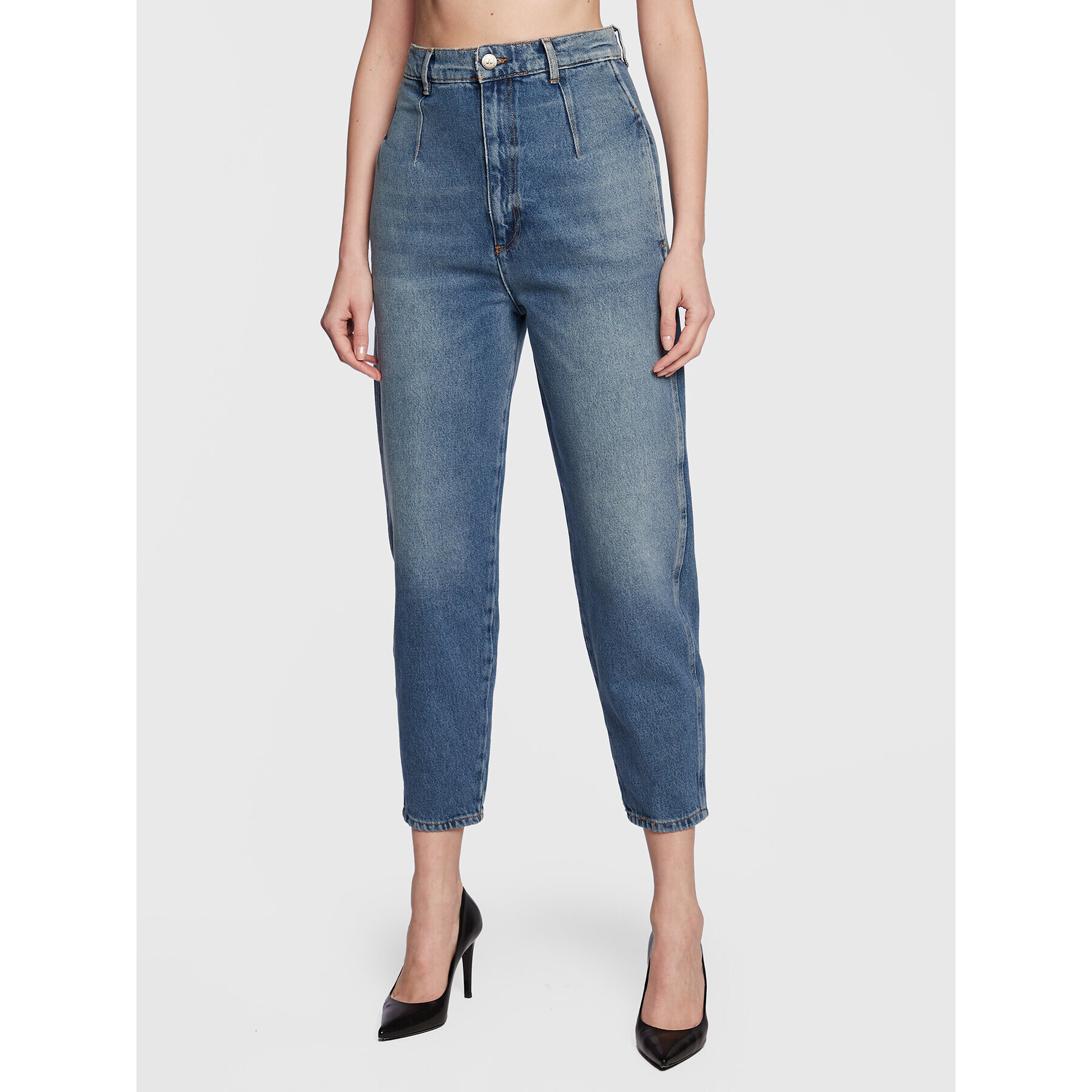 TWINSET Jeansy 222TT2442 Modrá Slouchy Fit - Pepit.cz