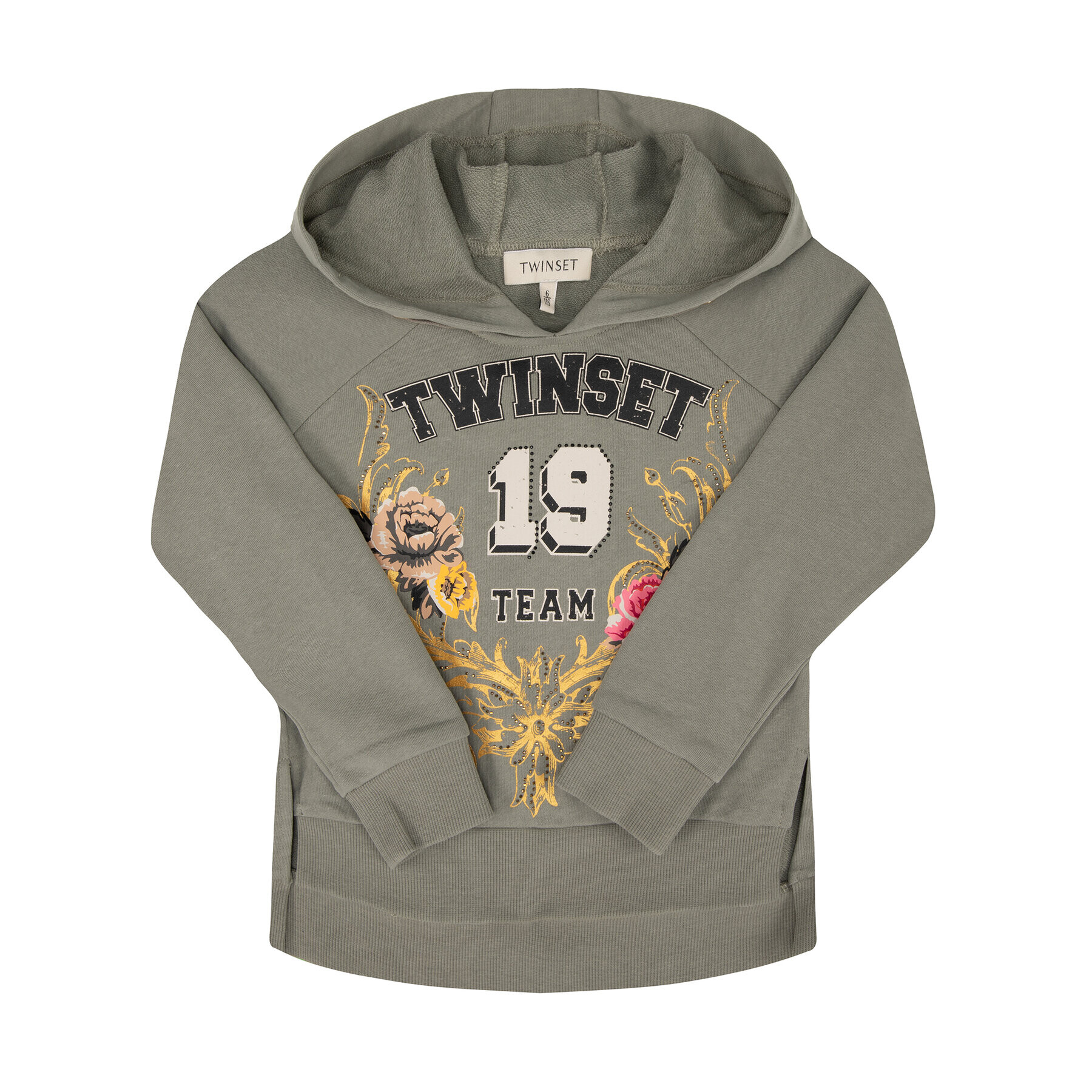 TWINSET Mikina 192GJ2444 Zelená Regular Fit - Pepit.cz