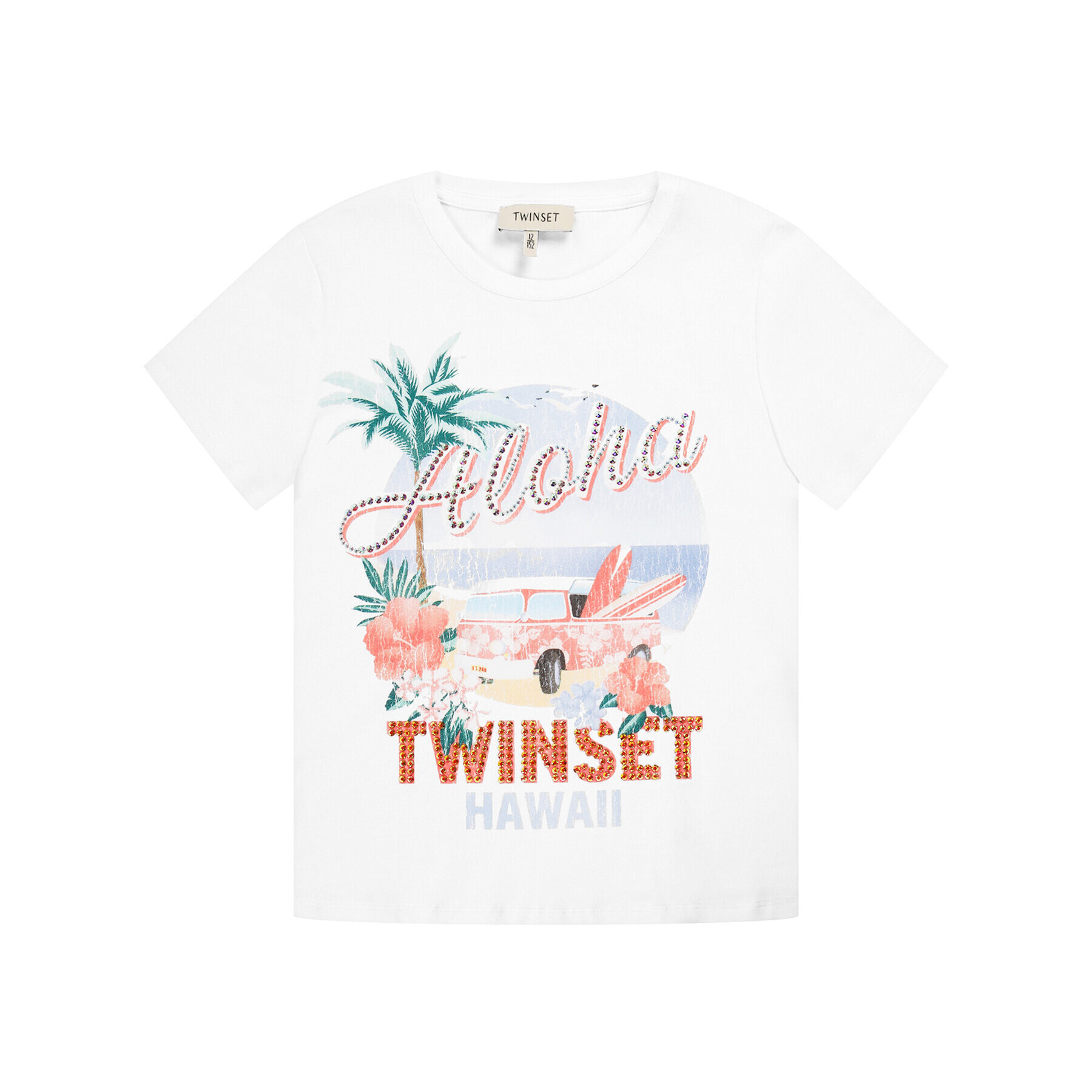 TWINSET T-Shirt 201GJ2319 M Bílá Regular Fit - Pepit.cz