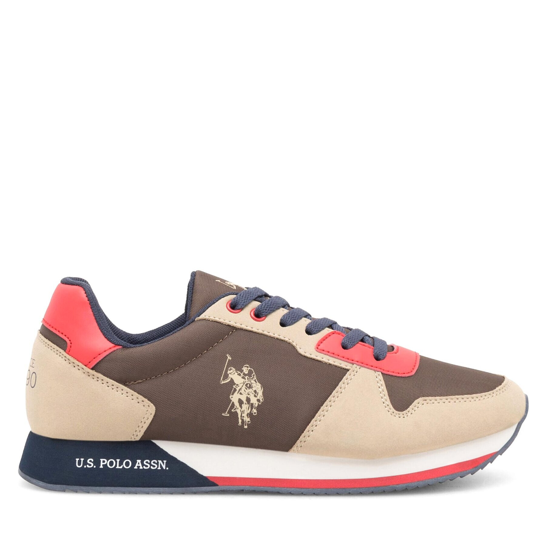 U.S. Polo Assn. Sneakersy NOBIL011M/CNH1 Khaki - Pepit.cz