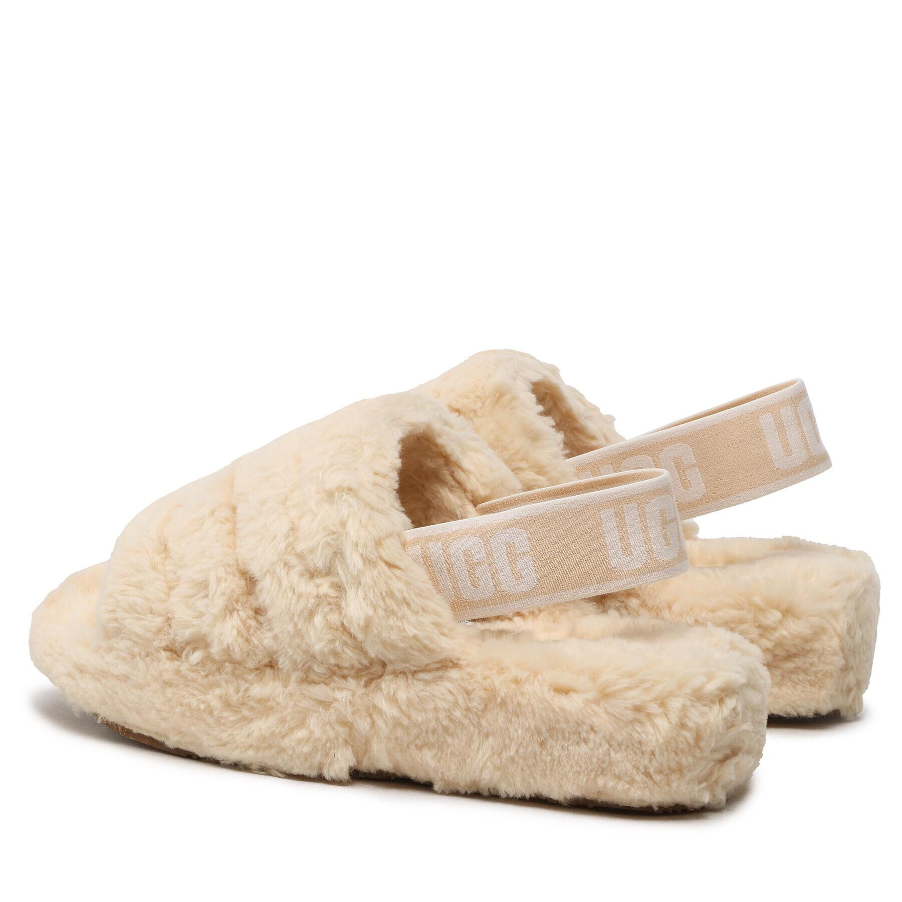 Ugg Bačkory W Fluff Yeah Fuzz Sugar 1130835 Béžová - Pepit.cz