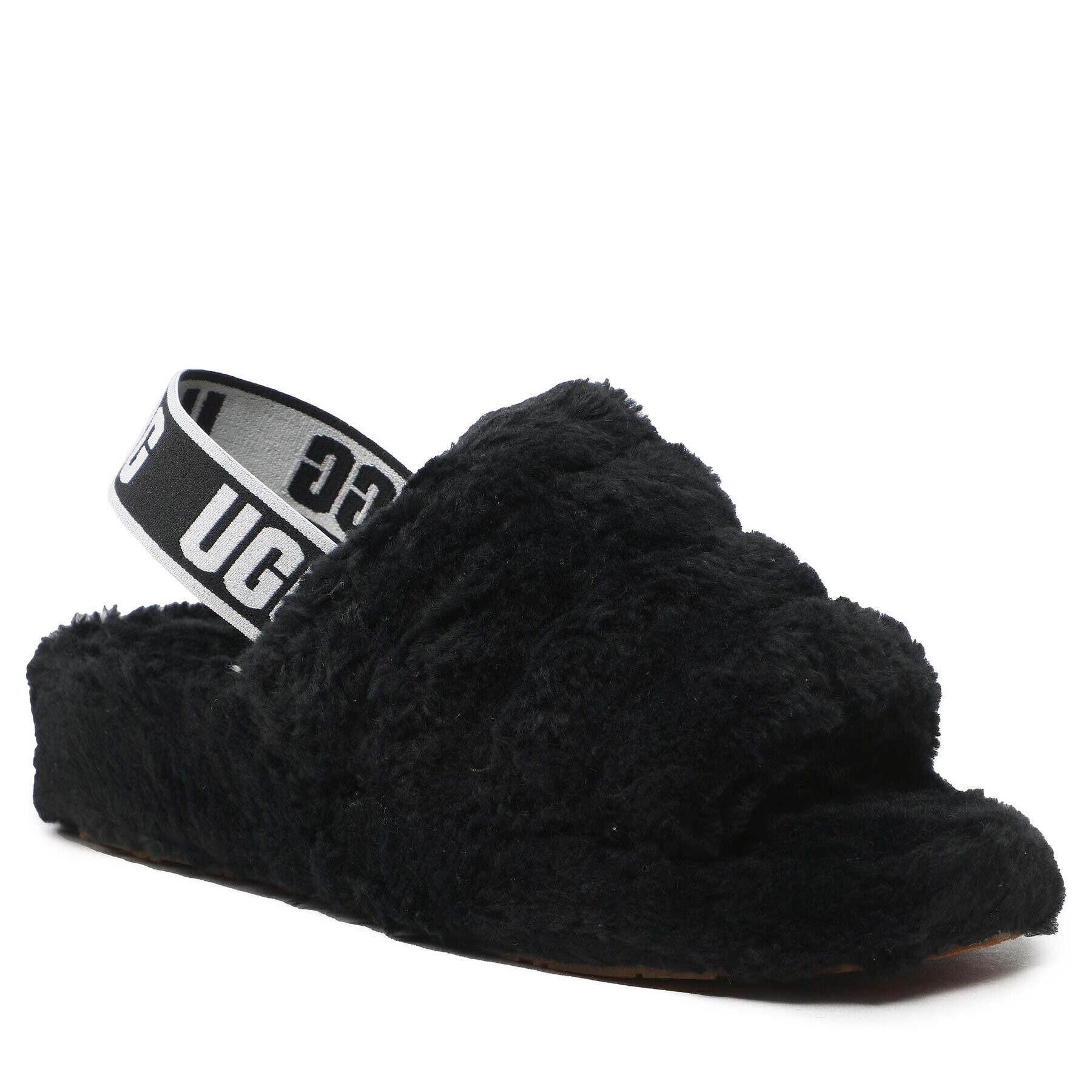 Ugg Bačkory W Fluff Yeah Fuzz Sugar 1130835 Černá - Pepit.cz