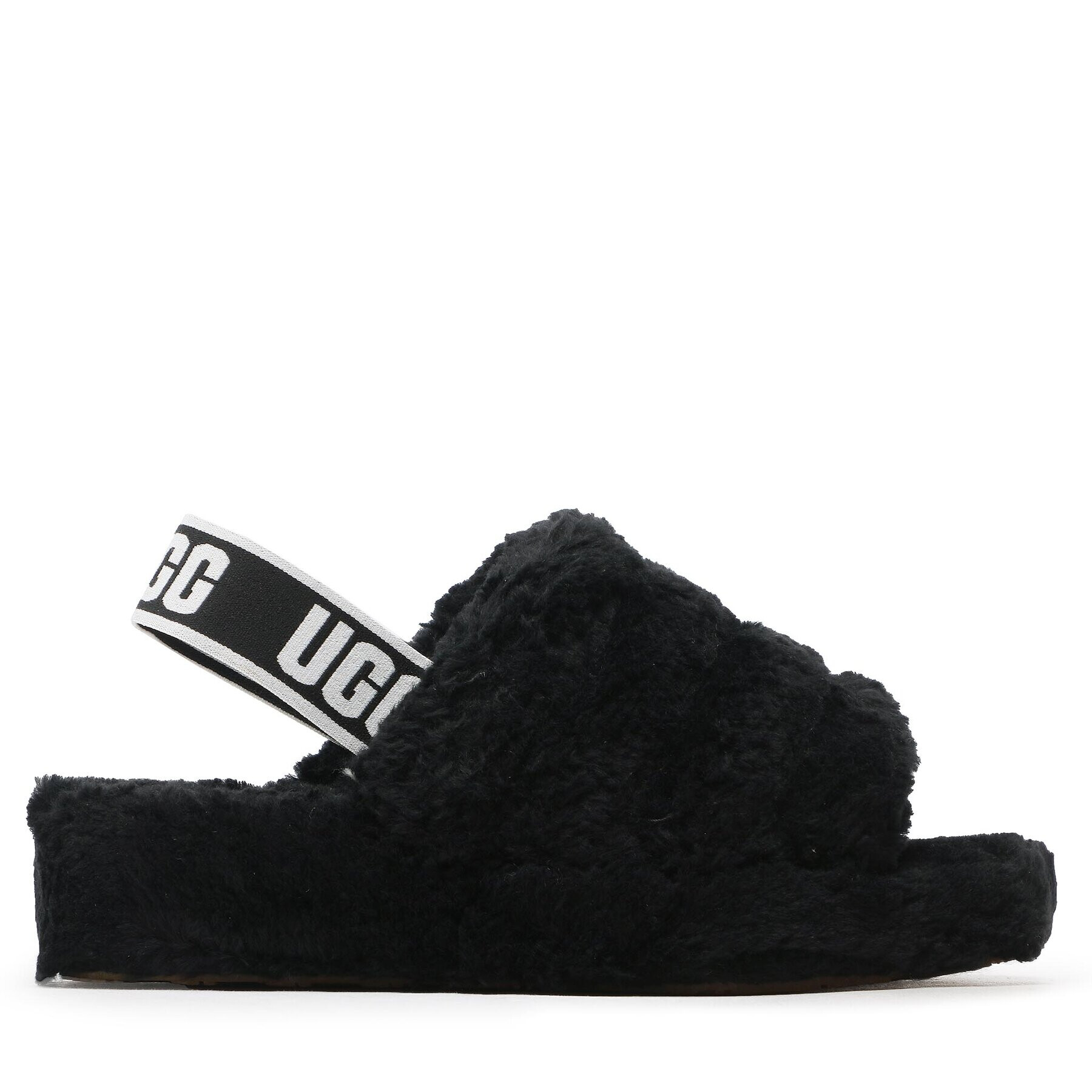 Ugg Bačkory W Fluff Yeah Fuzz Sugar 1130835 Černá - Pepit.cz