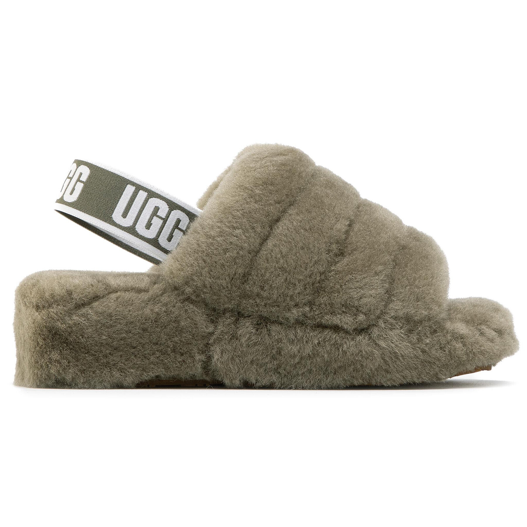 Ugg Bačkory W Fluff Yeah Slide 1095119 Zelená - Pepit.cz